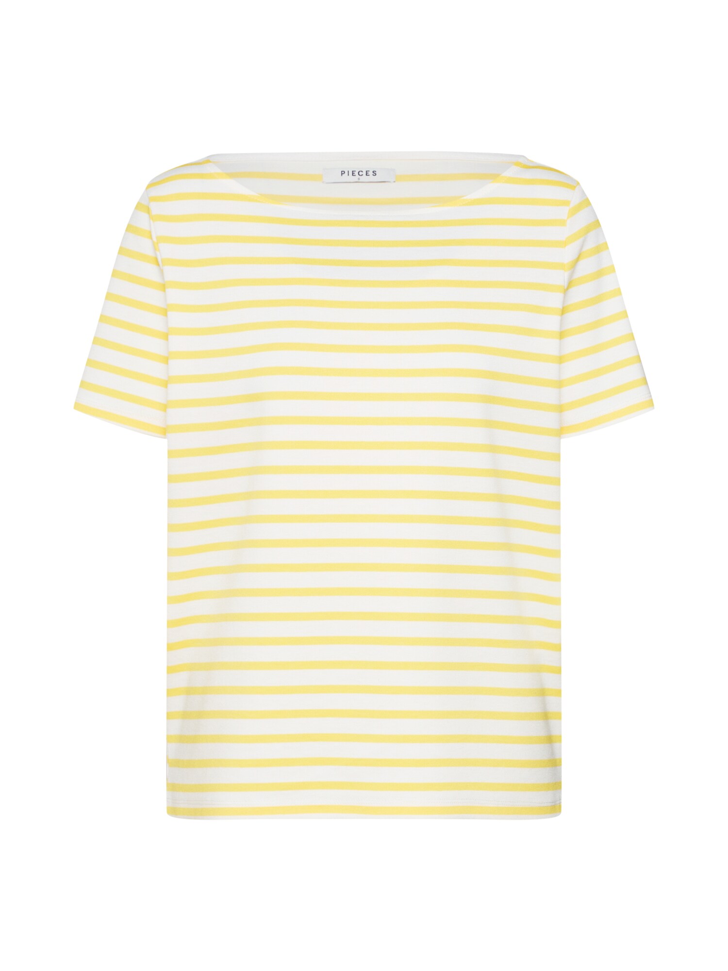 Pieces Dames Shirt Ingrid Geel Wit pieces kopen in de aanbieding