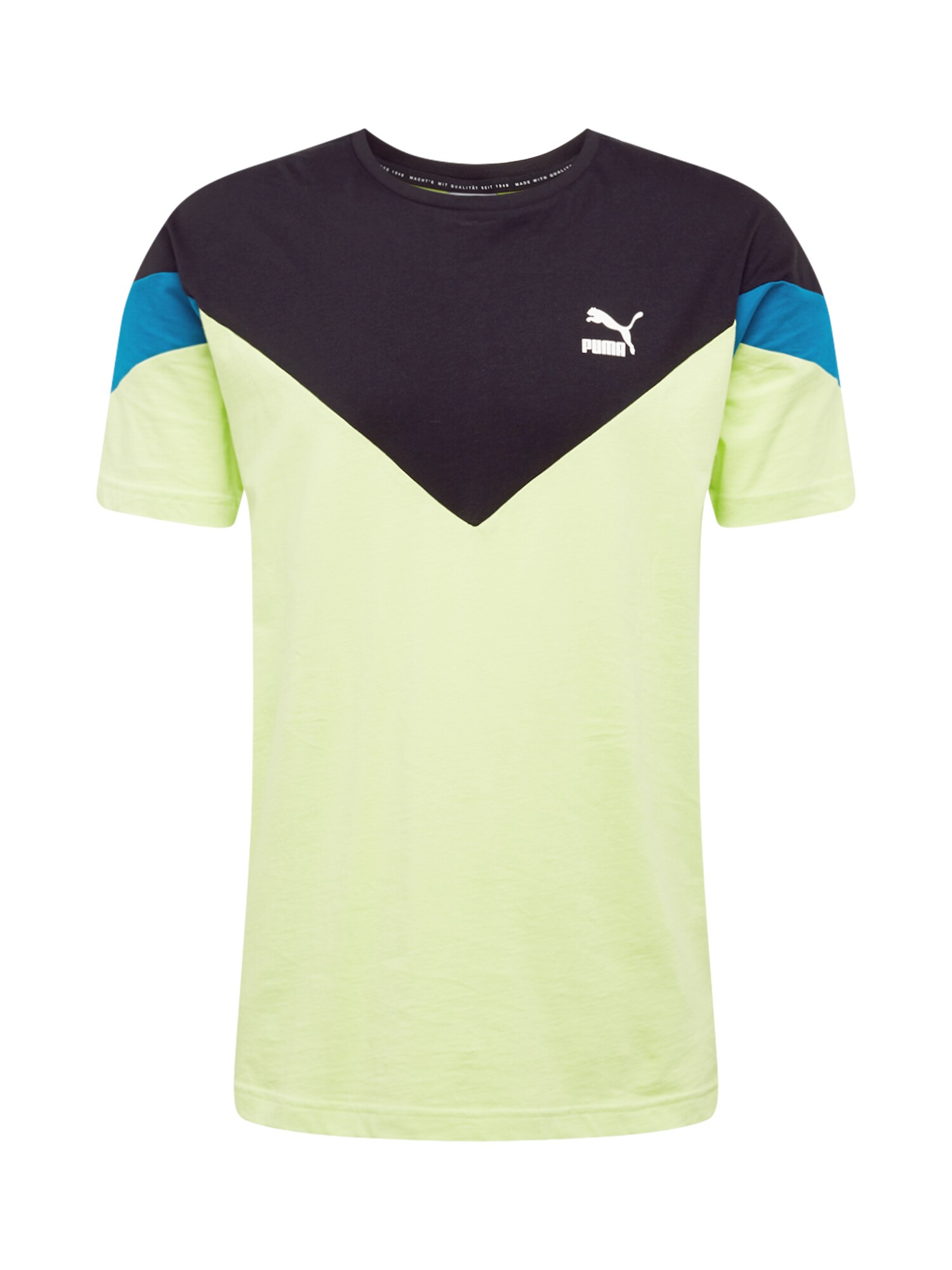 PUMA Marškinėliai  neoninė žalia / nakties mėlyna / mėlyna