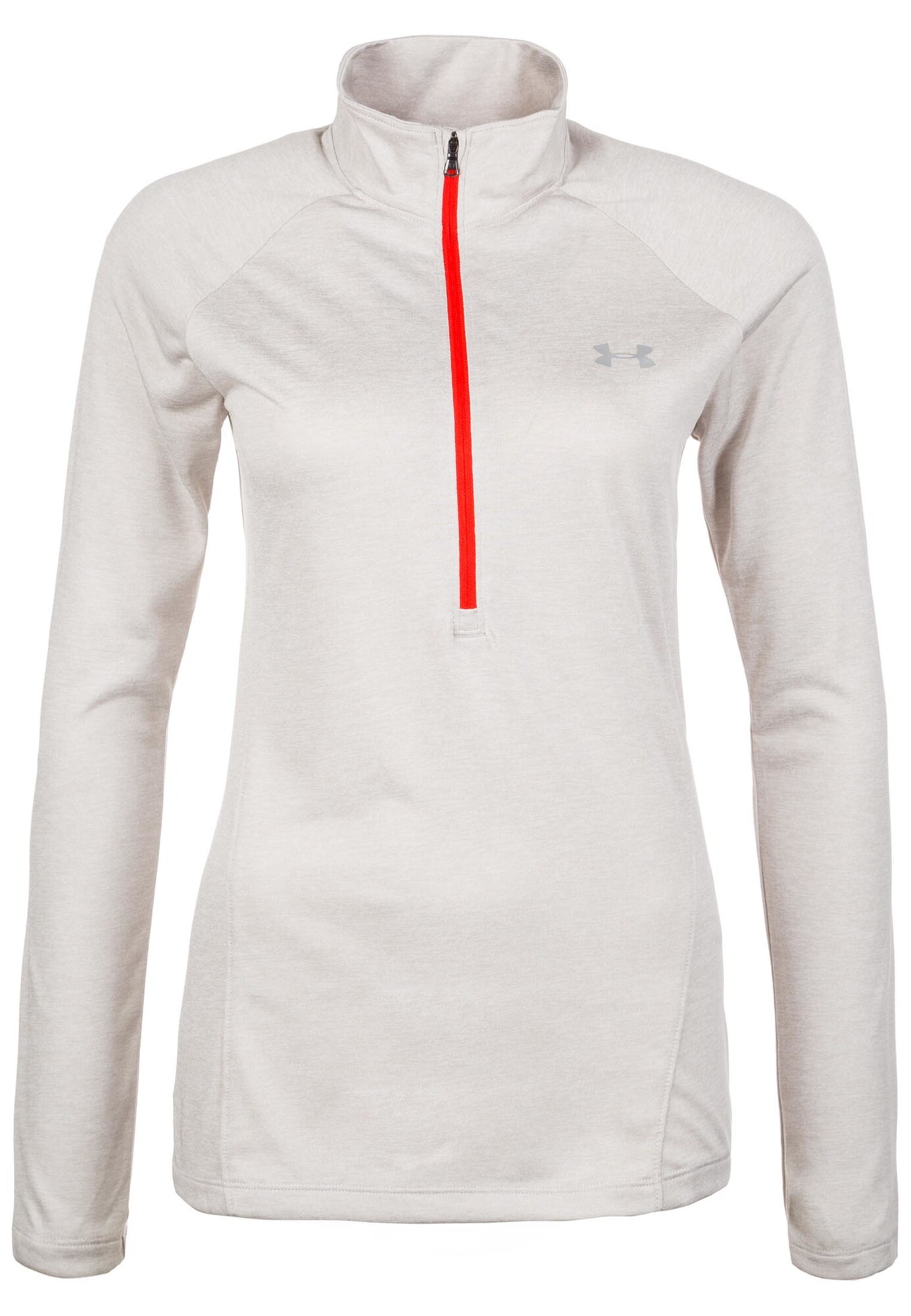 Under Armour Dames Functioneel Shirt Lichtgrijs Rood under armour kopen in de aanbieding