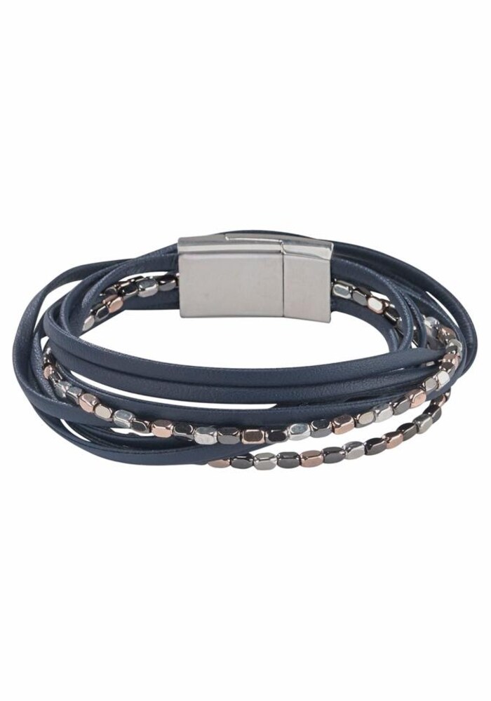 J. Jayz Wickelarmband Damen Größe One Size kobaltblau / altrosa / silber