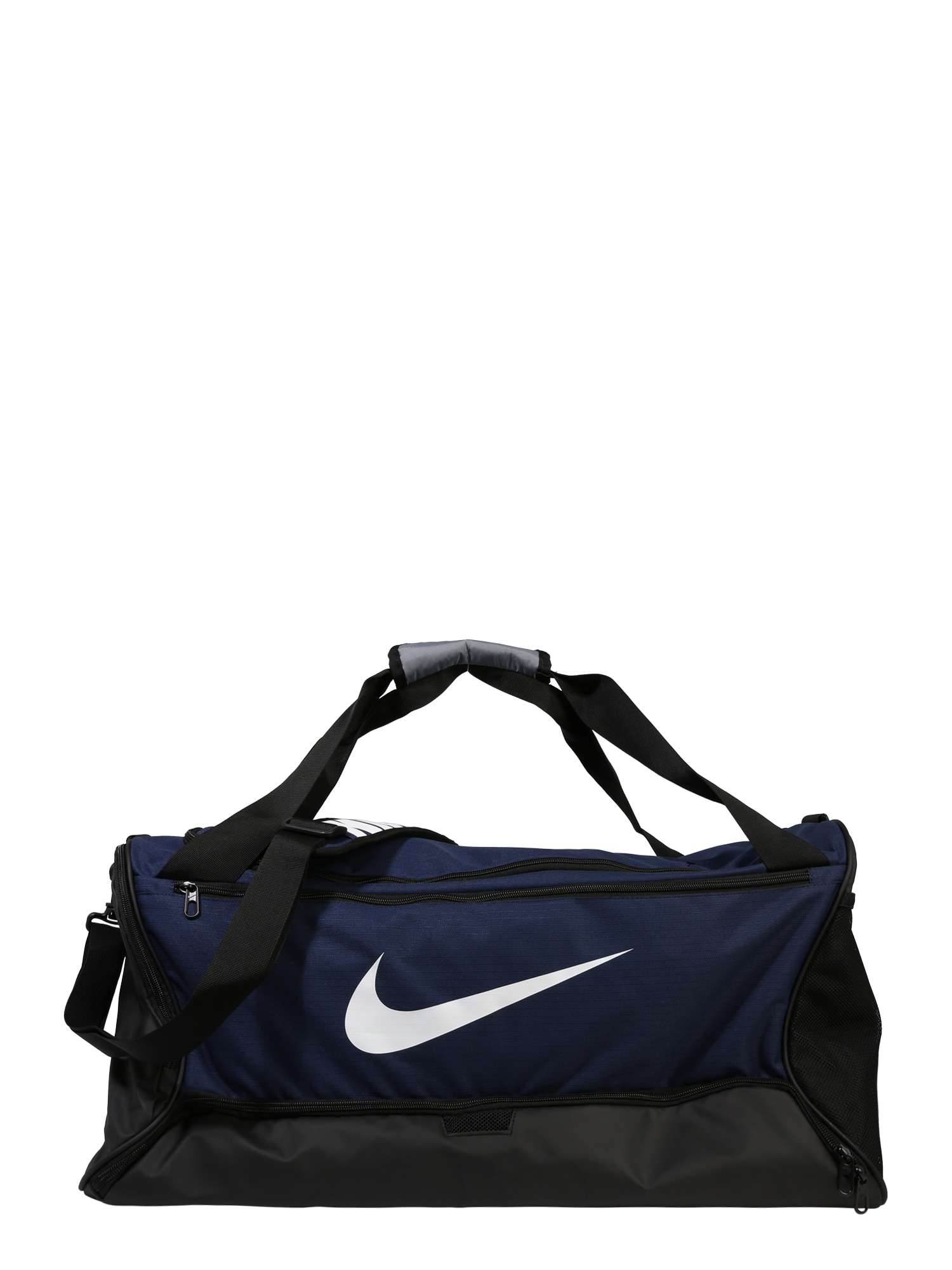 NIKE Sportinis krepšys 'BRSLA M DUFF - 9.0'  balta / tamsiai mėlyna