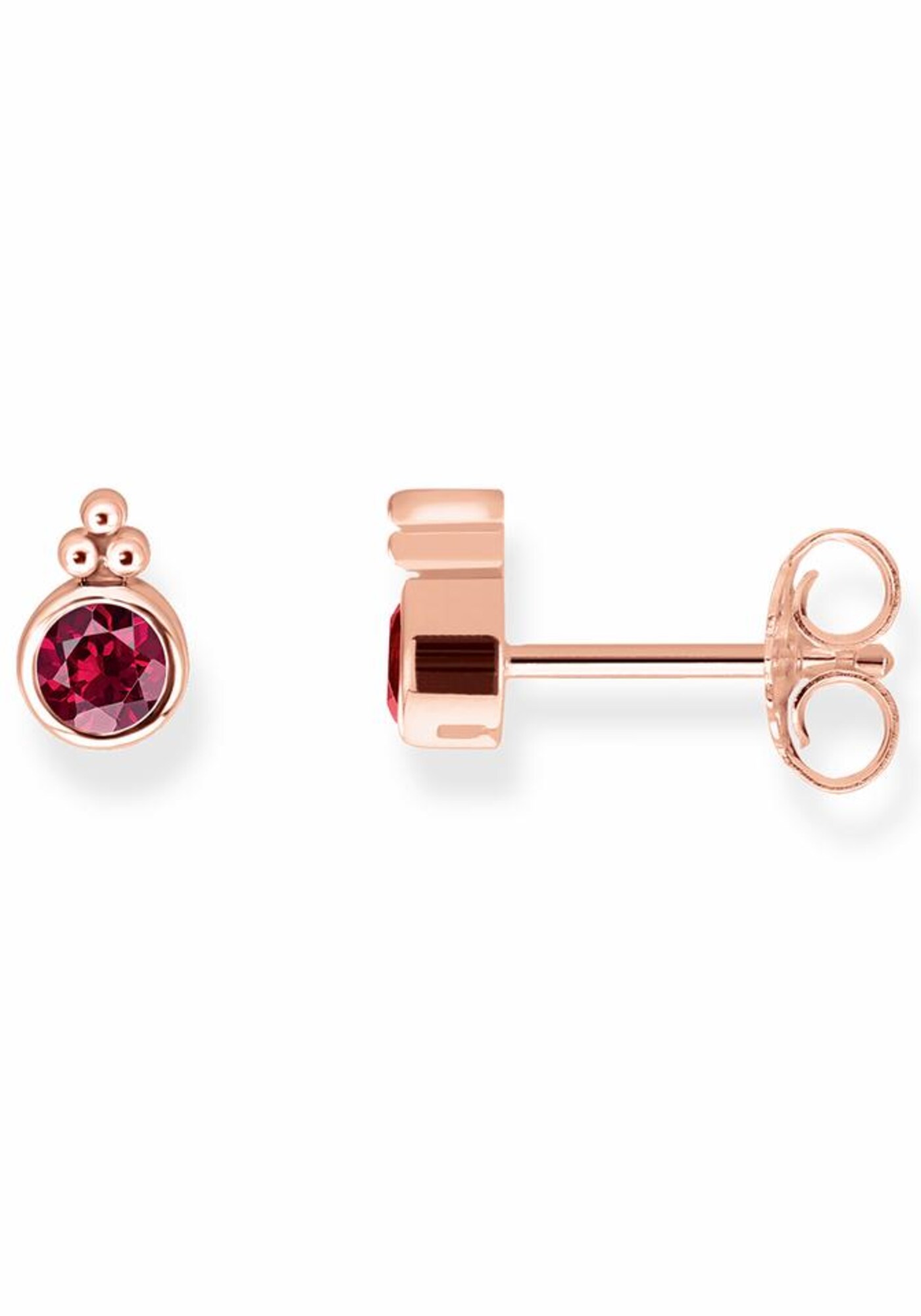 Thomas Sabo Paar Ohrstecker Royalty Roter Stein, H1958-540-10 rosegold / rot