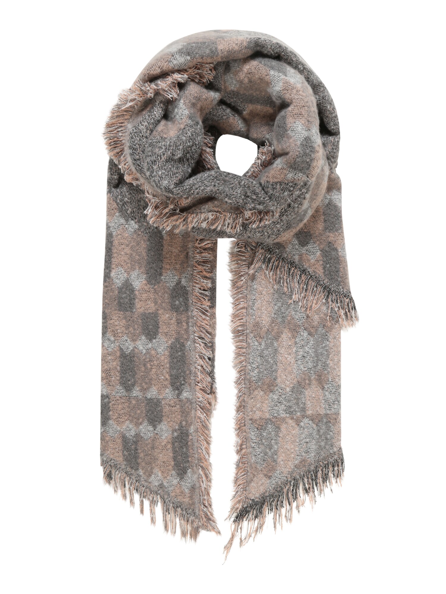 Anna Field Dames Sjaal Gobby Jy Ecru Zilvergrijs Pink anna field kopen in de aanbieding