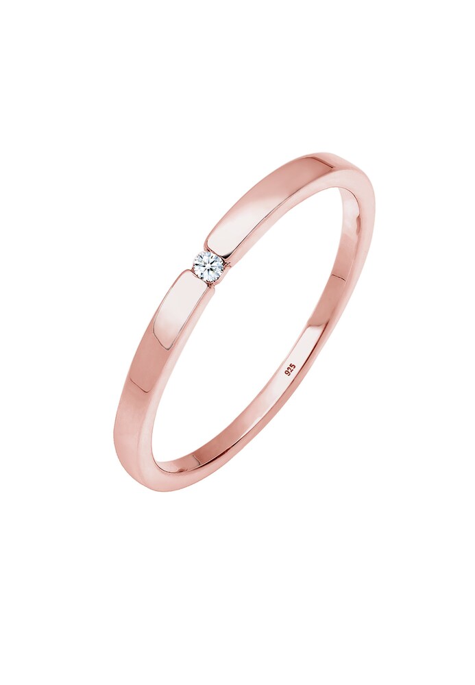 Elli DIAMONDS Ring 'Classic' Damen Größe 58 rosegold