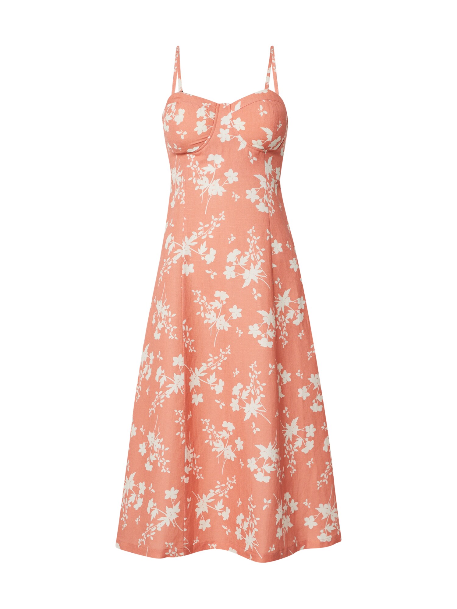 EDITED Vasarinė suknelė 'Yumiko'  šviesiai oranžinė / balta