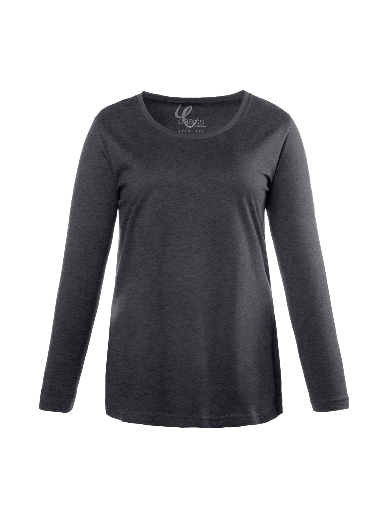 Ulla Popken Dames Shirt Antraciet ulla popken kopen in de aanbieding