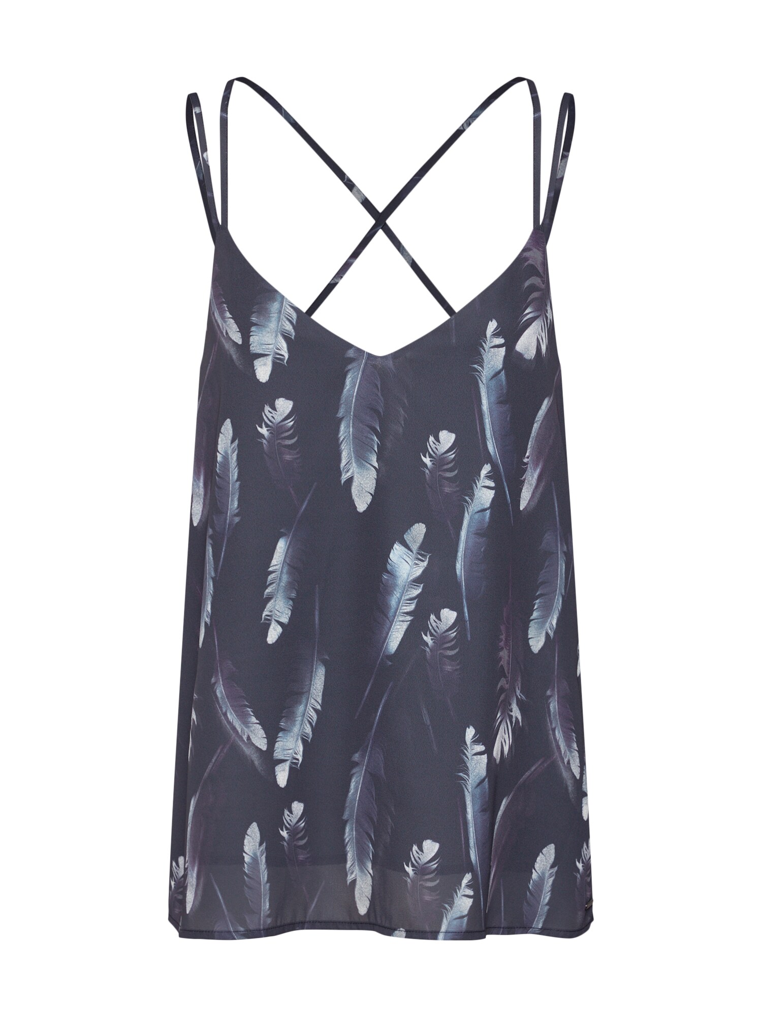 Funky Buddha Dames Top Woven Hemelsblauw Zwart funky buddha kopen in de aanbieding