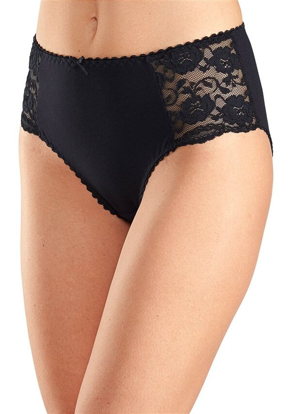 PETITE FLEUR, Slip, fekete & fehér, 3 kép a 3 közül