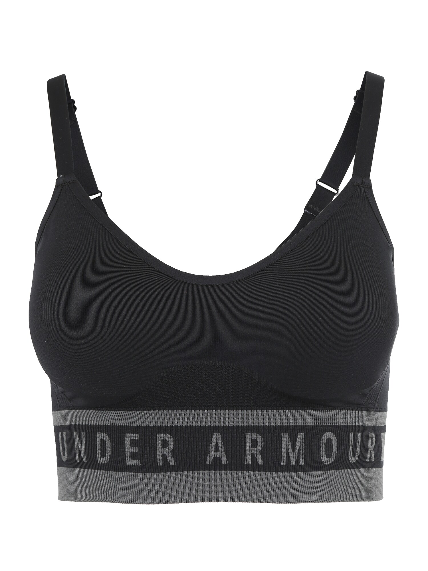 UNDER ARMOUR Sportinė liemenėlė  pilka / juoda