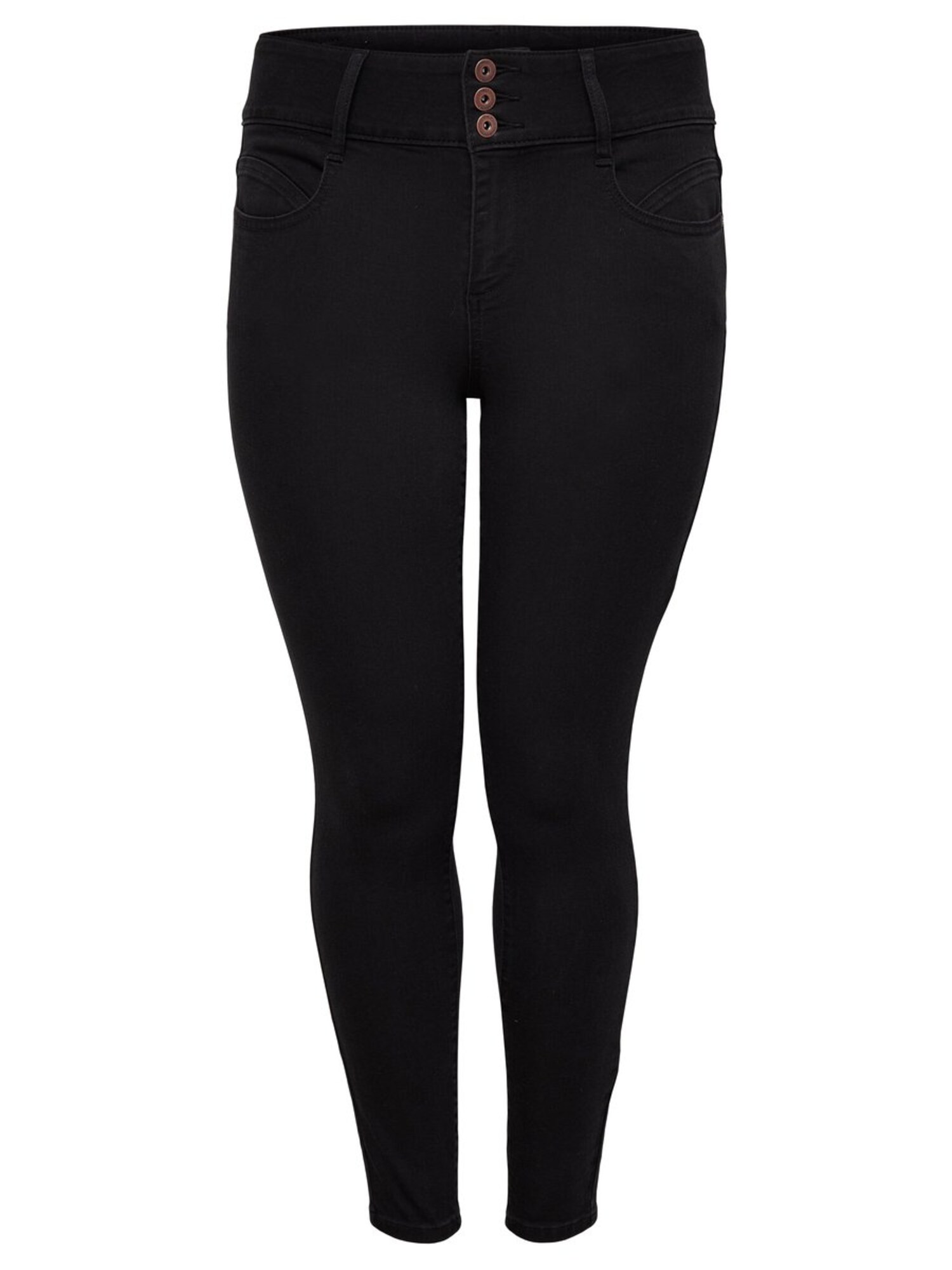 Only Carmakoma Dames Jeans Curvy Anna Hw Ankle Zwart only carmakoma kopen in de aanbieding