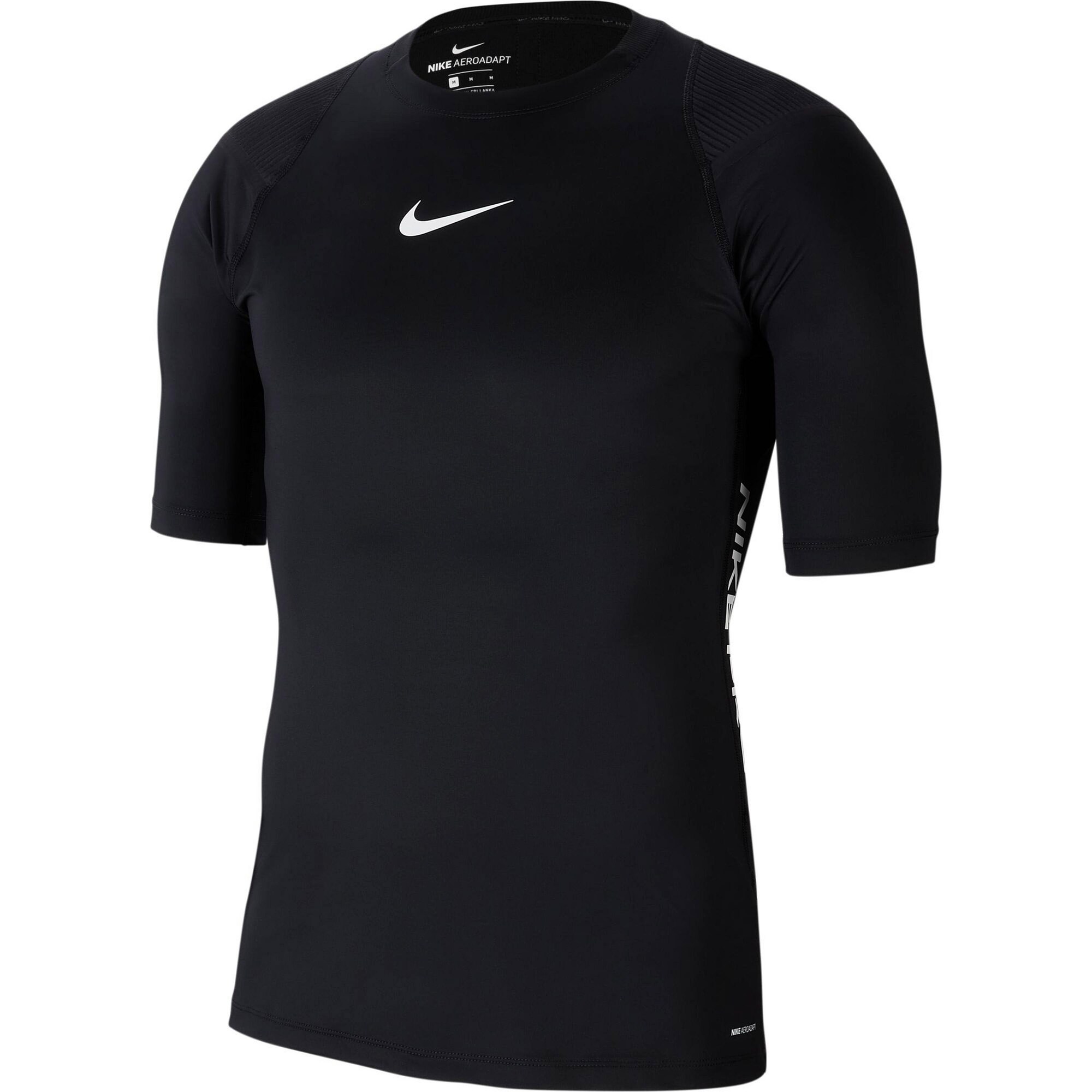 NIKE Sportiniai marškinėliai 'AEROADAPT'  balta / juoda