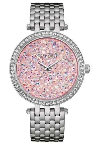 Caravelle New York Armbanduhr »Crystal Rock, 43L194« silber