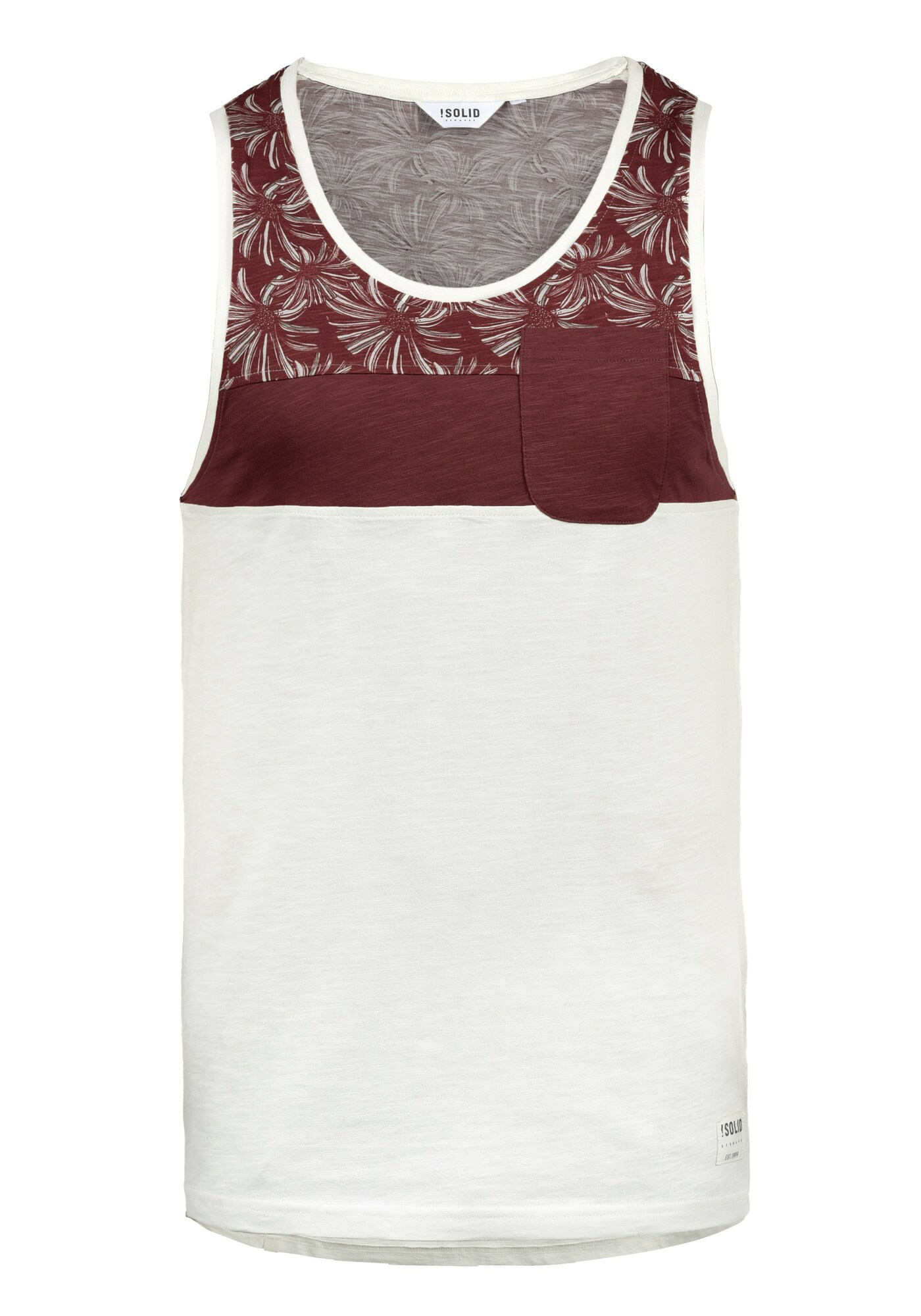 !Solid Camiseta 'Flo'  rojo / blanco