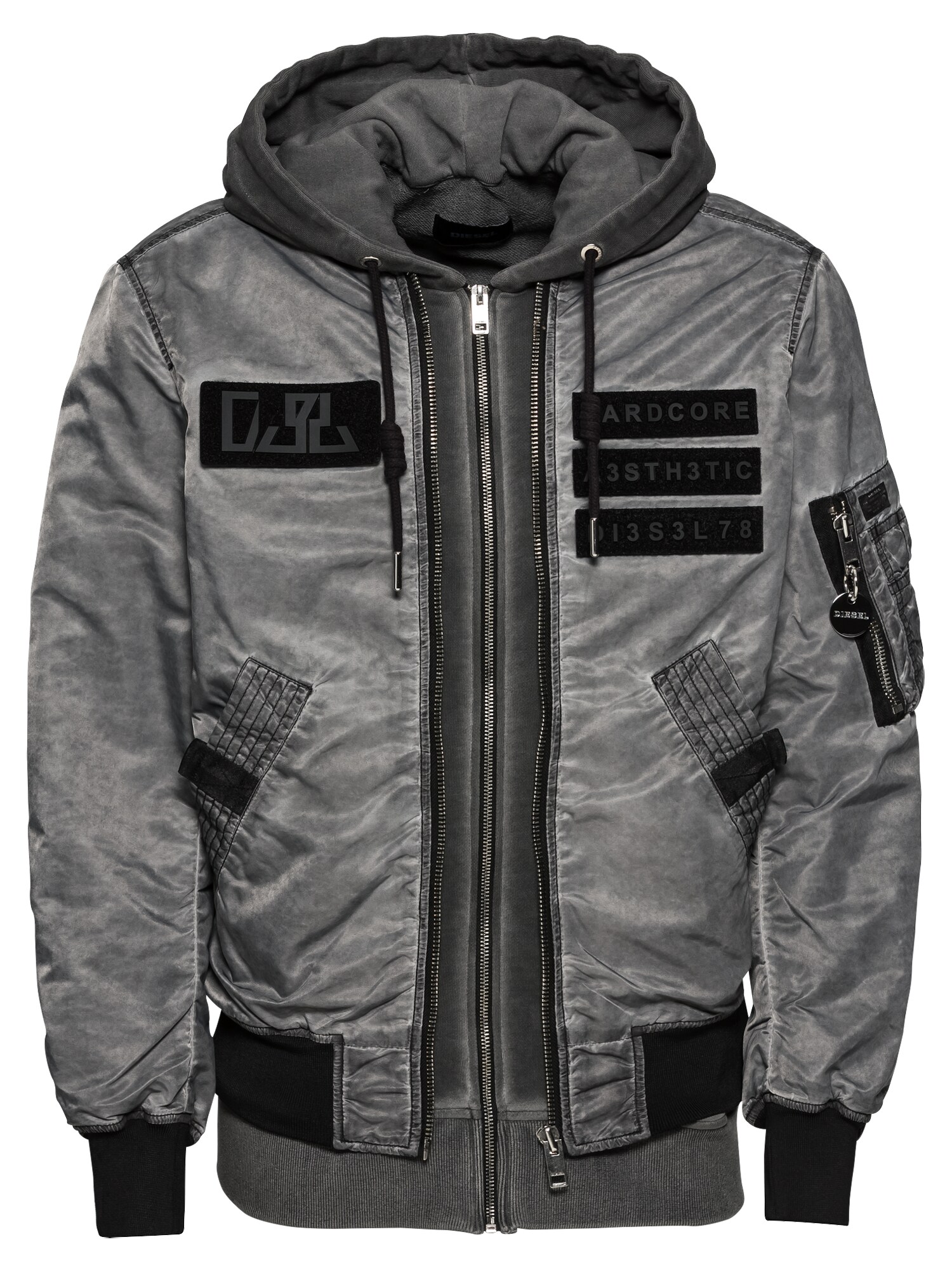 Diesel Heren Tussenjas J Kunio Jacke Donkergrijs diesel kopen in de aanbieding