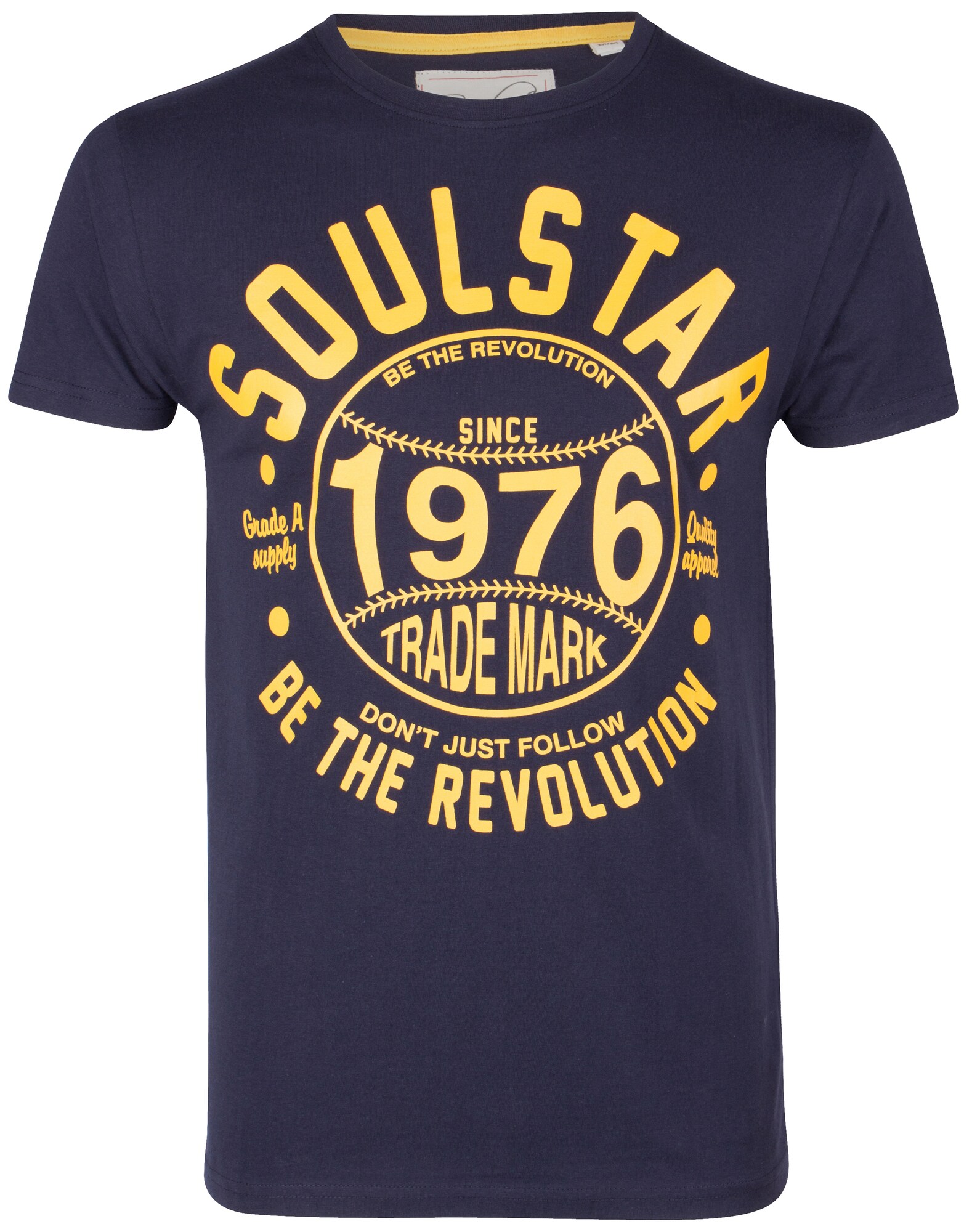 Soulstar Heren Shirt Blauw Geel soulstar kopen in de aanbieding