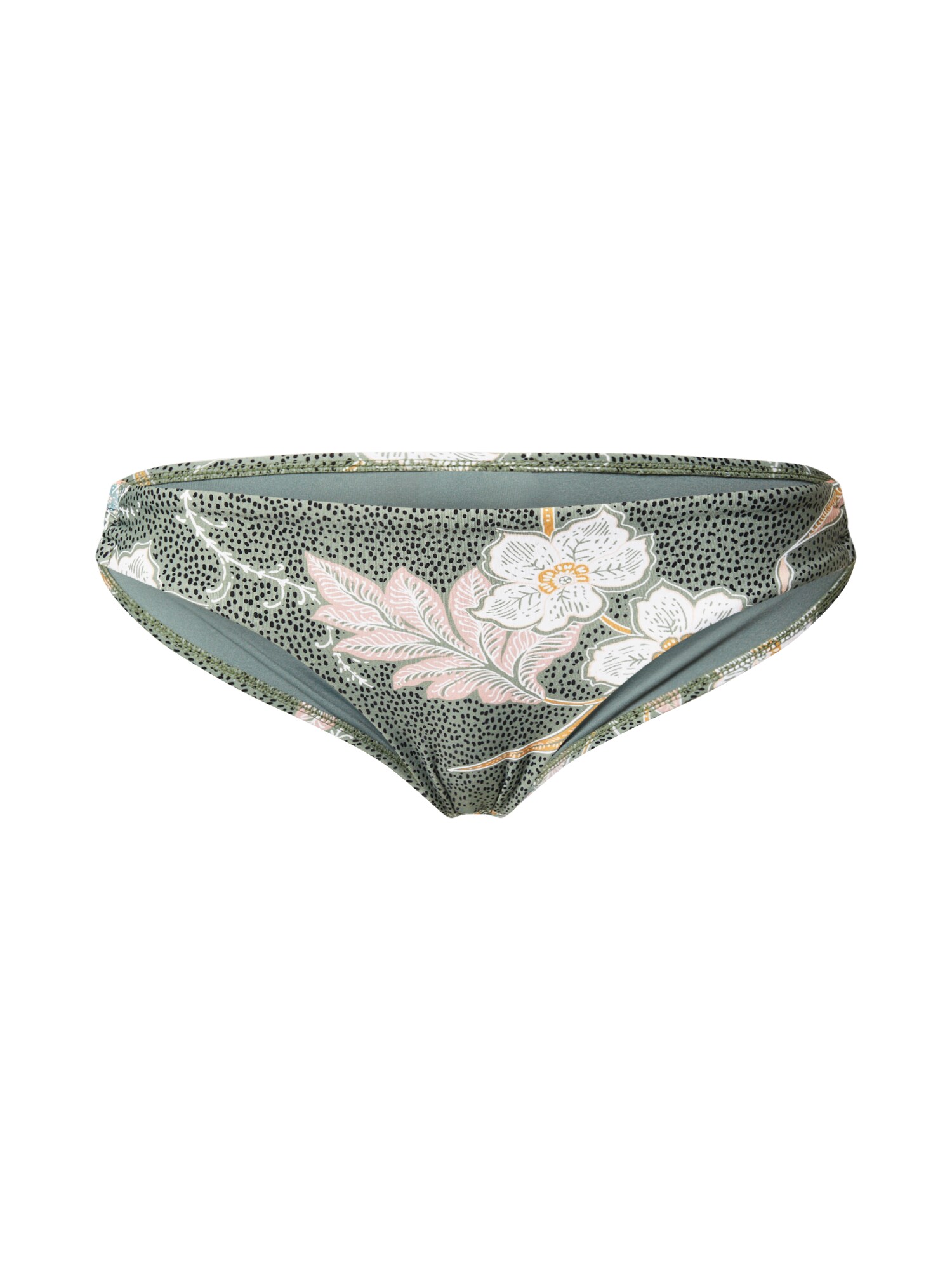 Seafolly Bikinio kelnaitės 'Ring Side Hipster'  alyvuogių spalva / balta / juoda