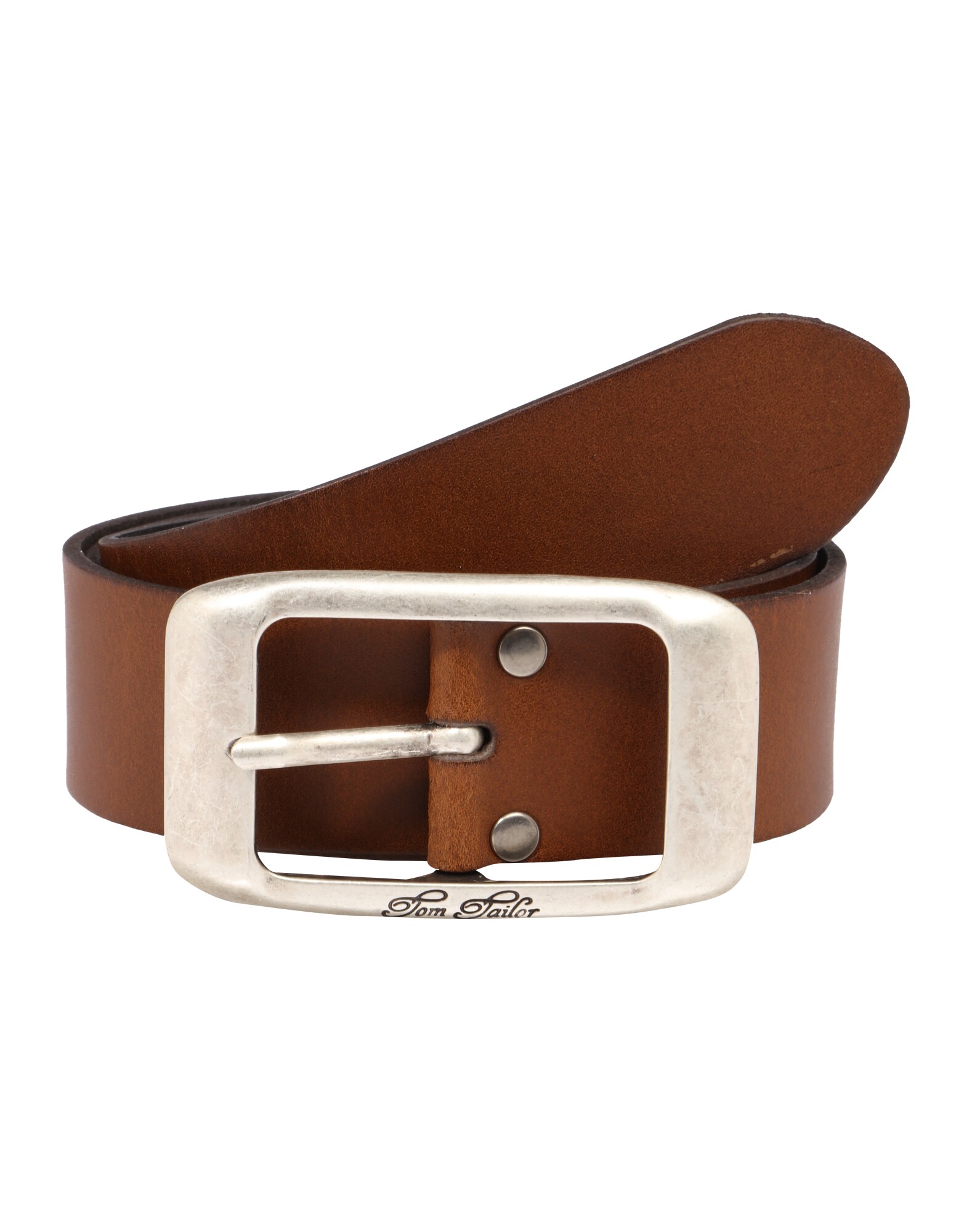 TOM TAILOR Diržas 'used cow leather belt'  ruda (konjako)