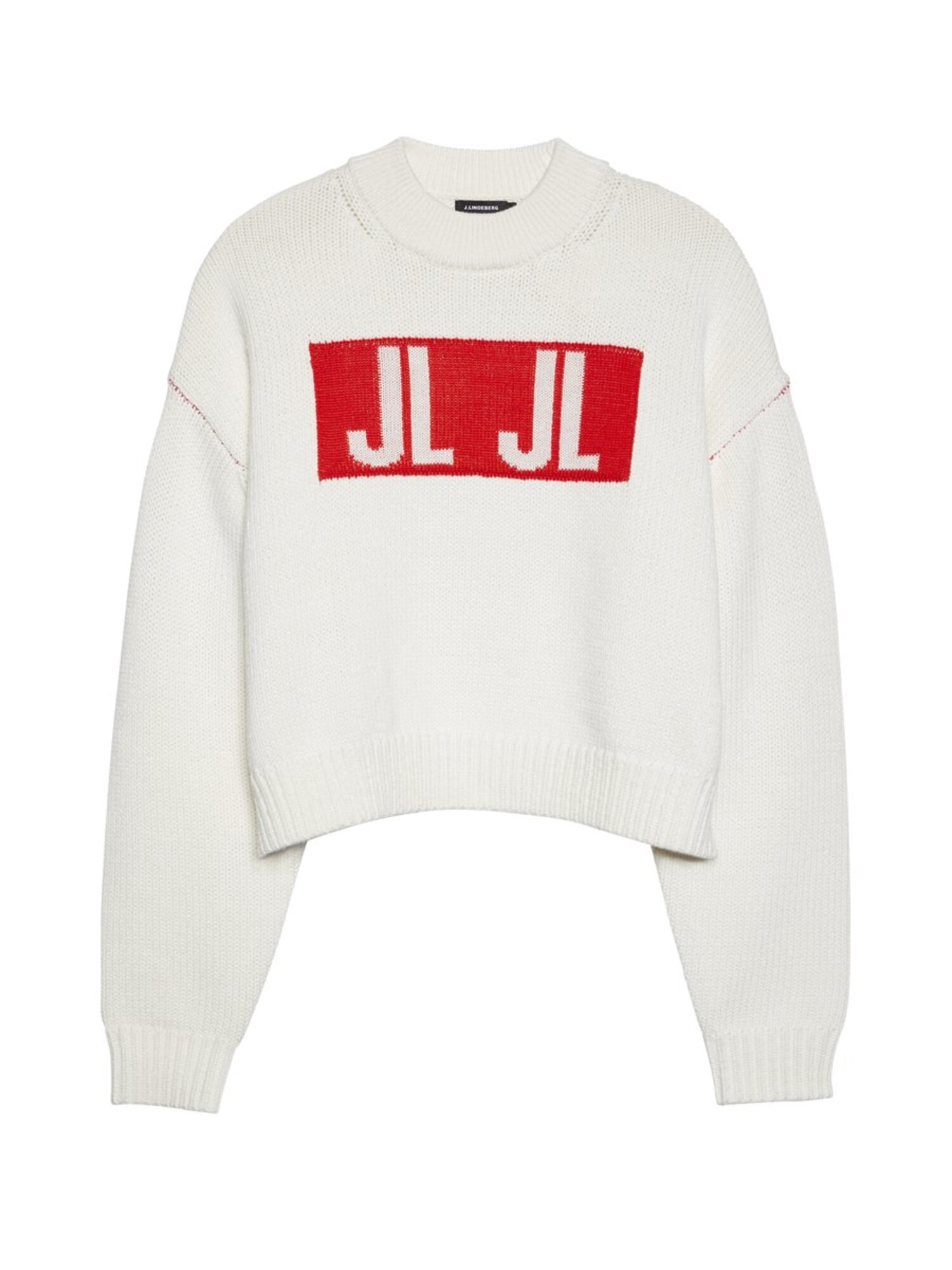 Jlindeberg Dames Trui Viola Rood Wit jlindeberg kopen in de aanbieding