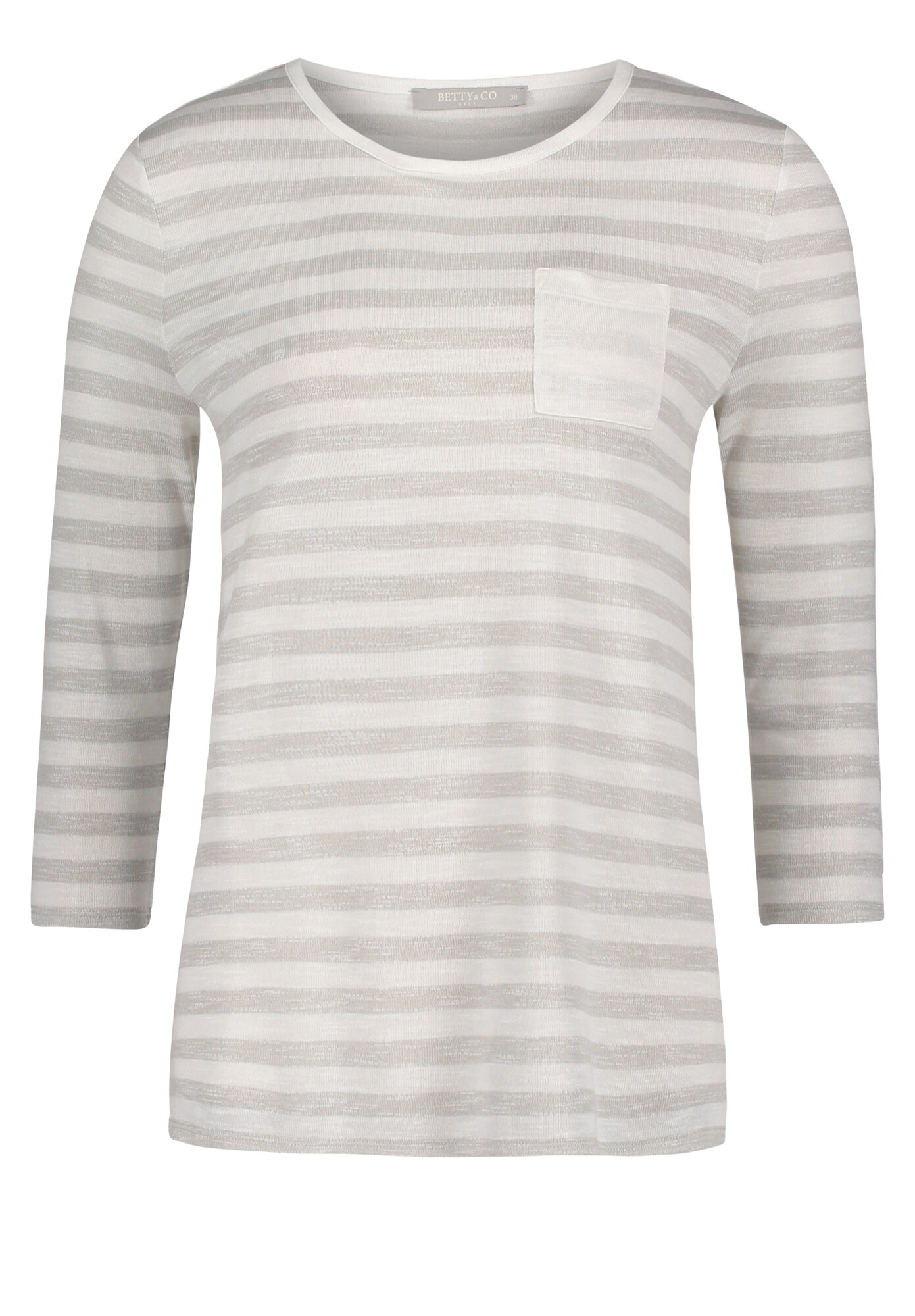 Betty Co Dames Shirt Beige Lichtgrijs betty co kopen in de aanbieding