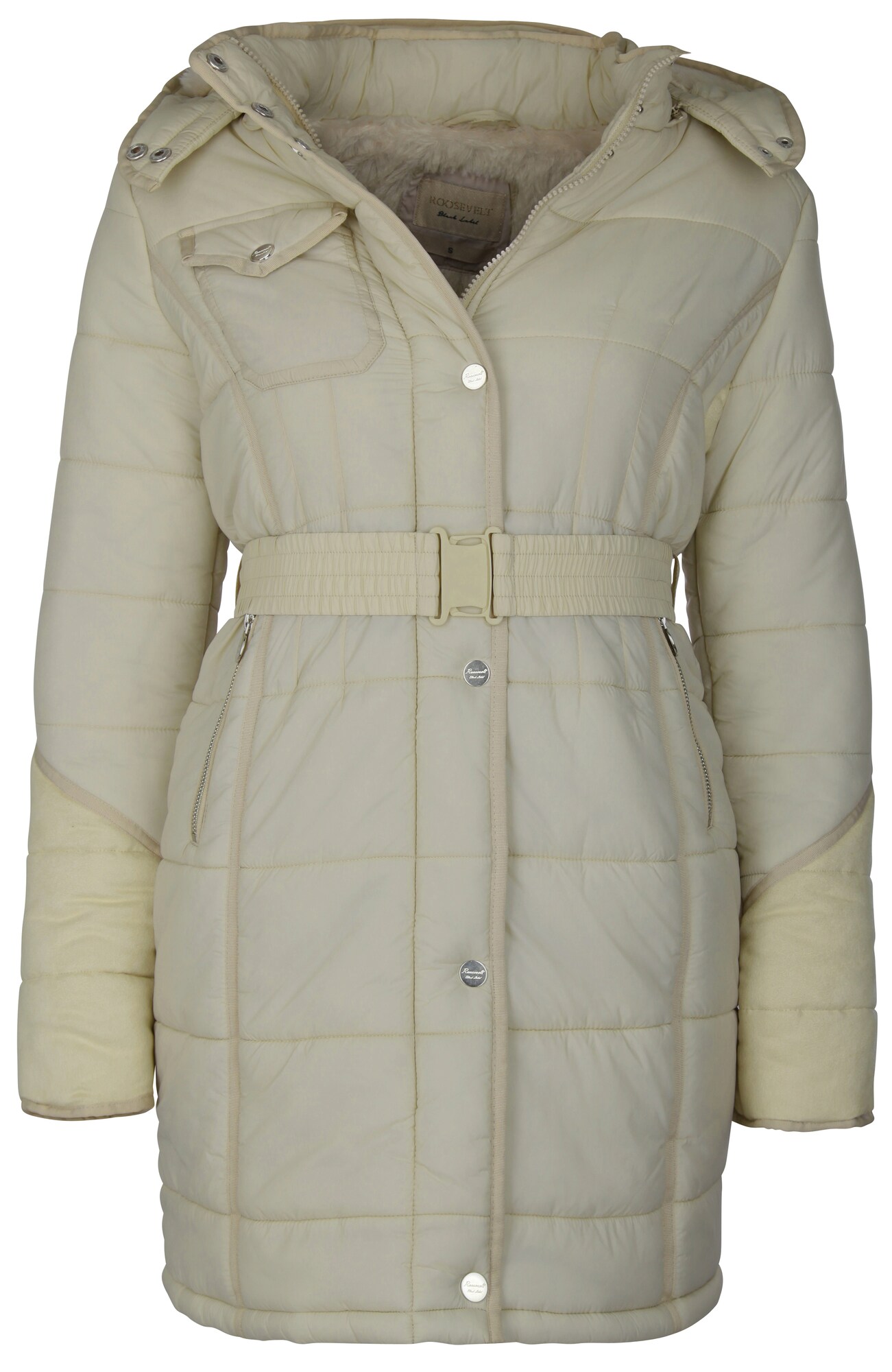 Roosevelt Dames Wintermantel Taupe roosevelt kopen in de aanbieding