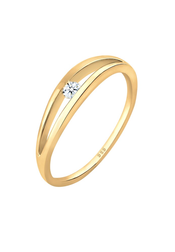 Elli DIAMONDS Ring 'Wellen' Damen Größe 54 gold