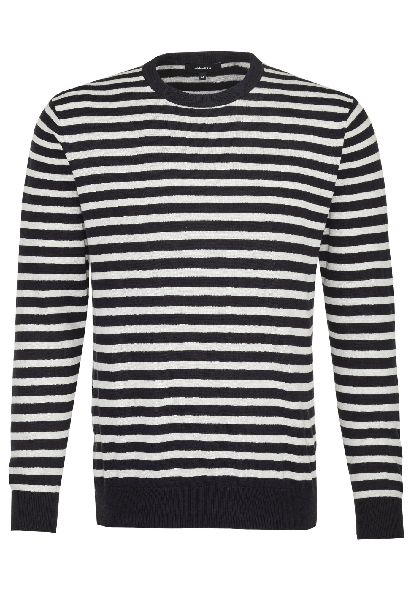 Seidensticker Heren Trui Schwarze Rose Marine Wit seidensticker kopen in de aanbieding