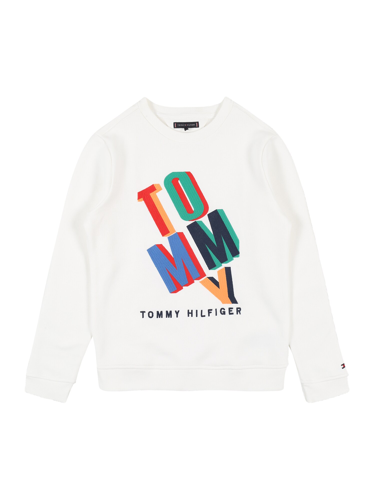 TOMMY HILFIGER Megztinis be užsegimo 'Fun Artwork'  balta / mišrios spalvos