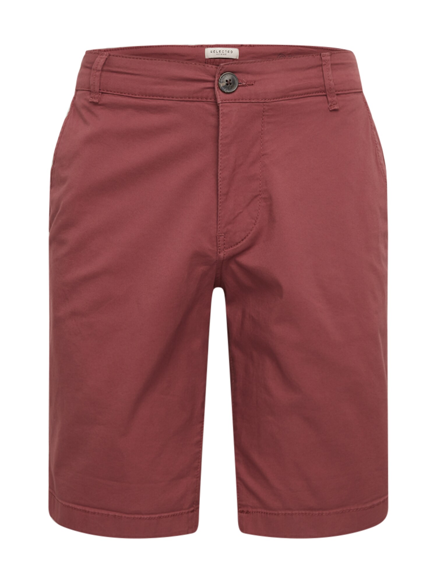 SELECTED HOMME Kelnės 'SLHSTRAIGHT-PARIS SHORTS W NOOS'  vyno raudona spalva
