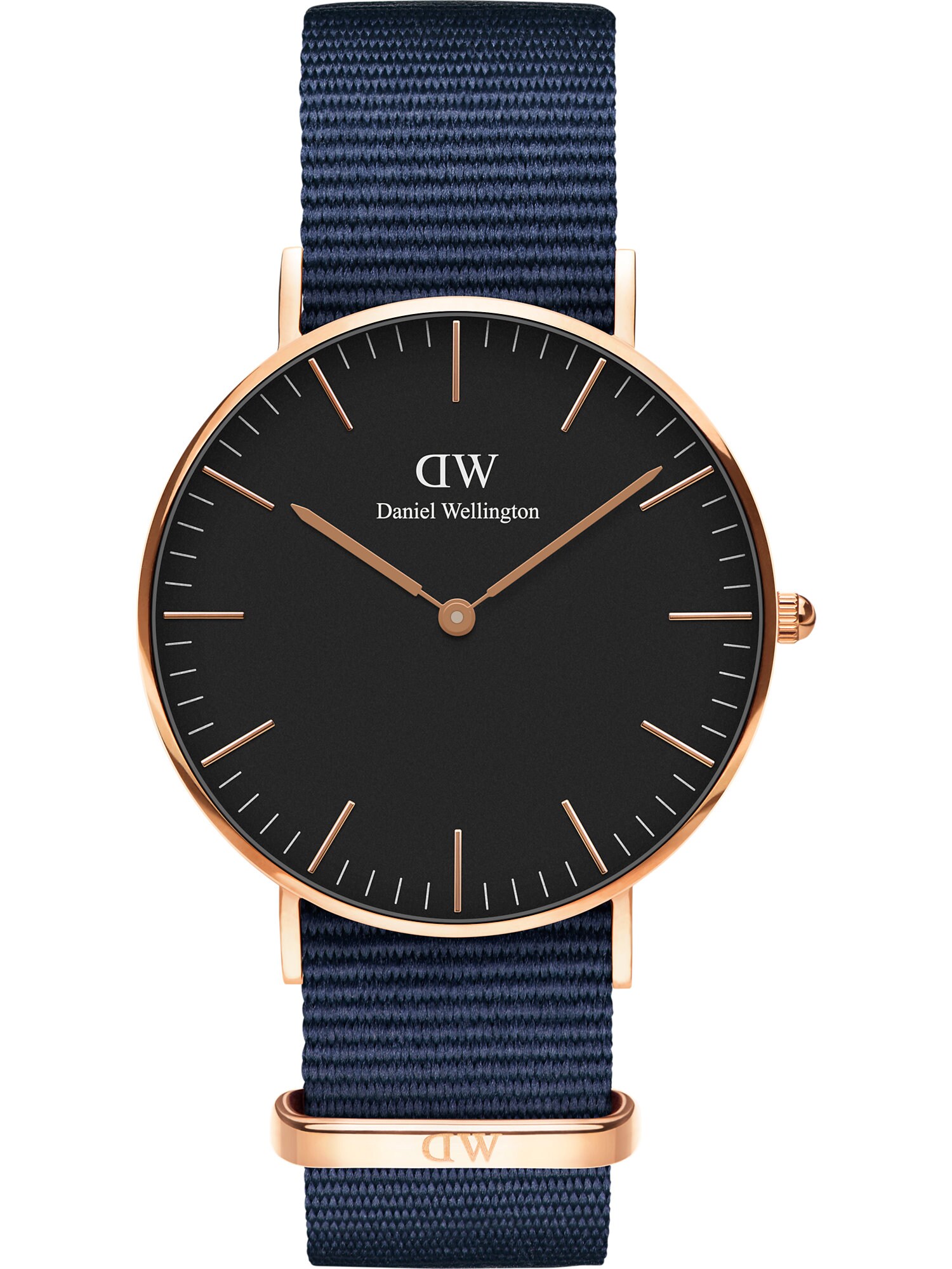 Daniel Wellington Uhr ''''Classic 36 Bayswater'''' navy / rosegold / schwarz