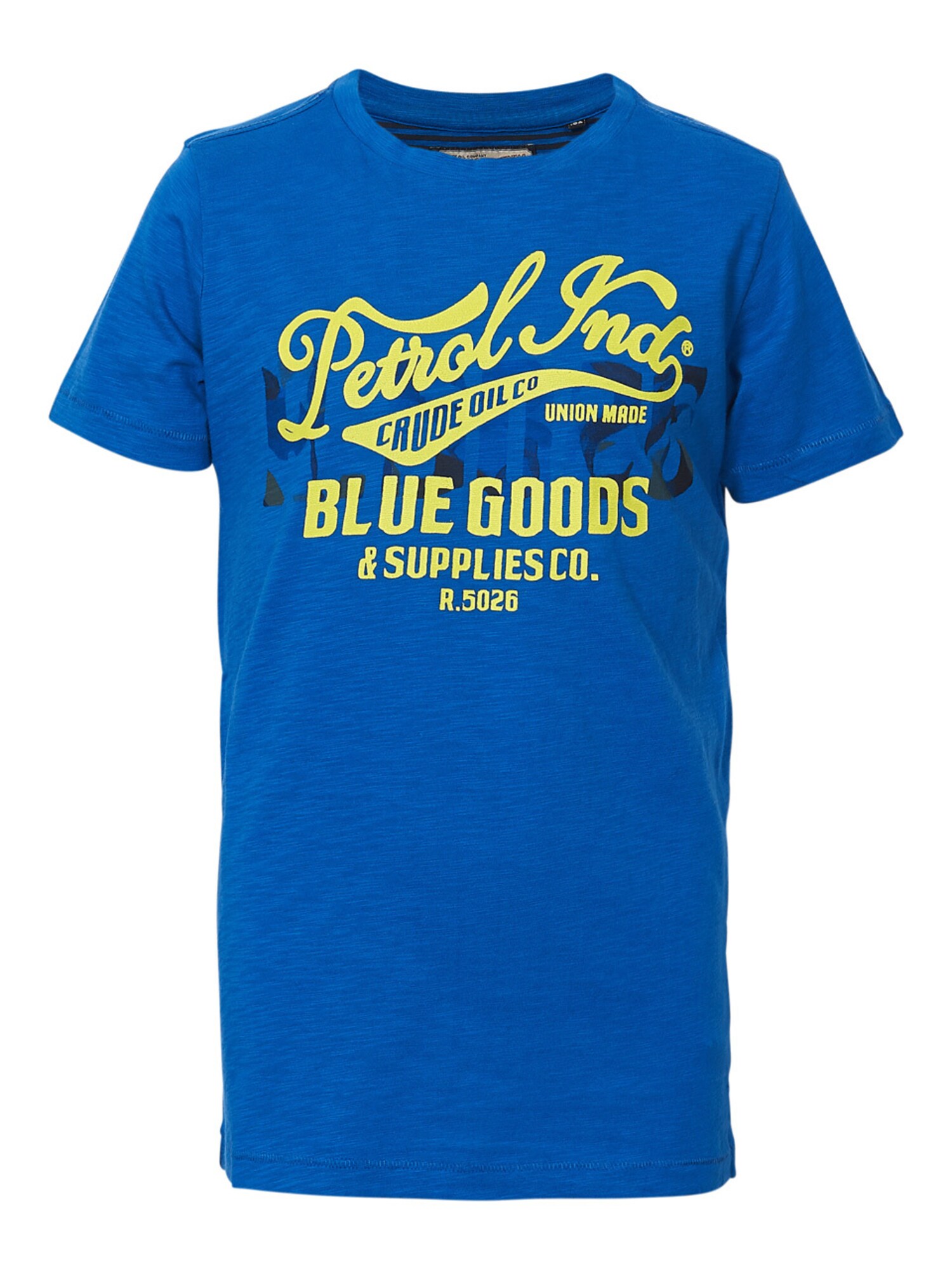 Petrol Industries Jongens Shirt Blauw Geel petrol industries kopen in de aanbieding