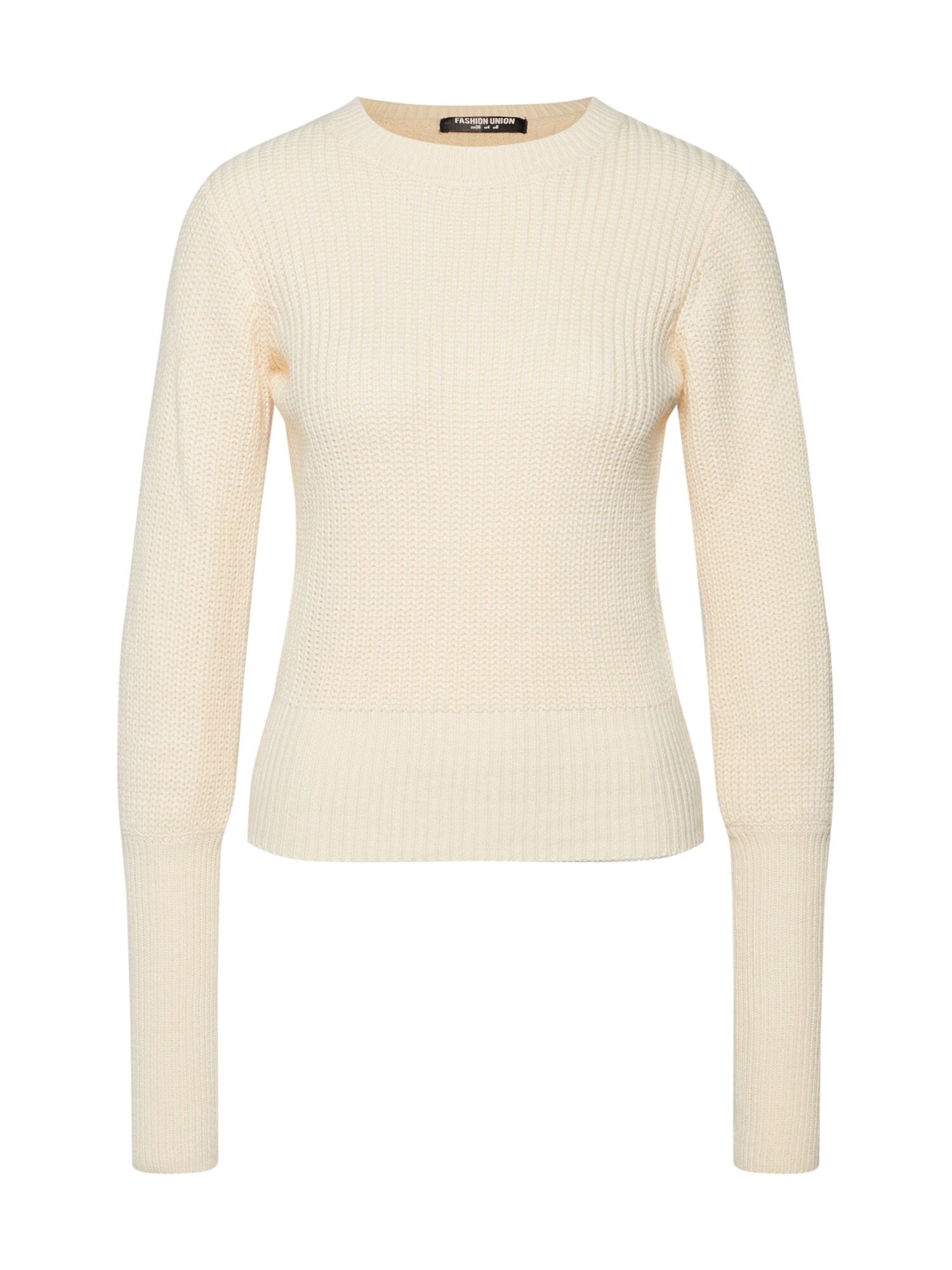 Fashion Union Dames Trui Creme fashion union kopen in de aanbieding