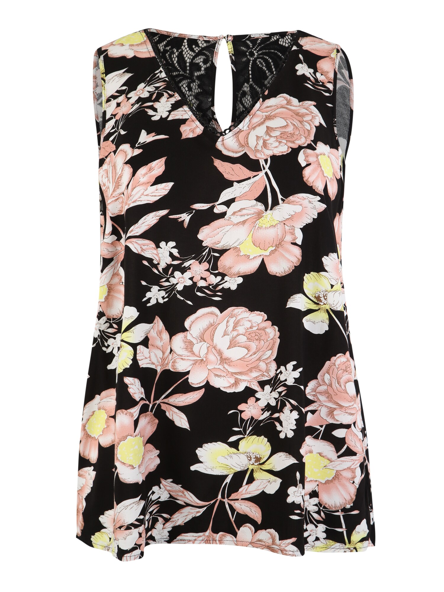 Zizzi Dames Top Gemengde Kleuren Zwart zizzi kopen in de aanbieding