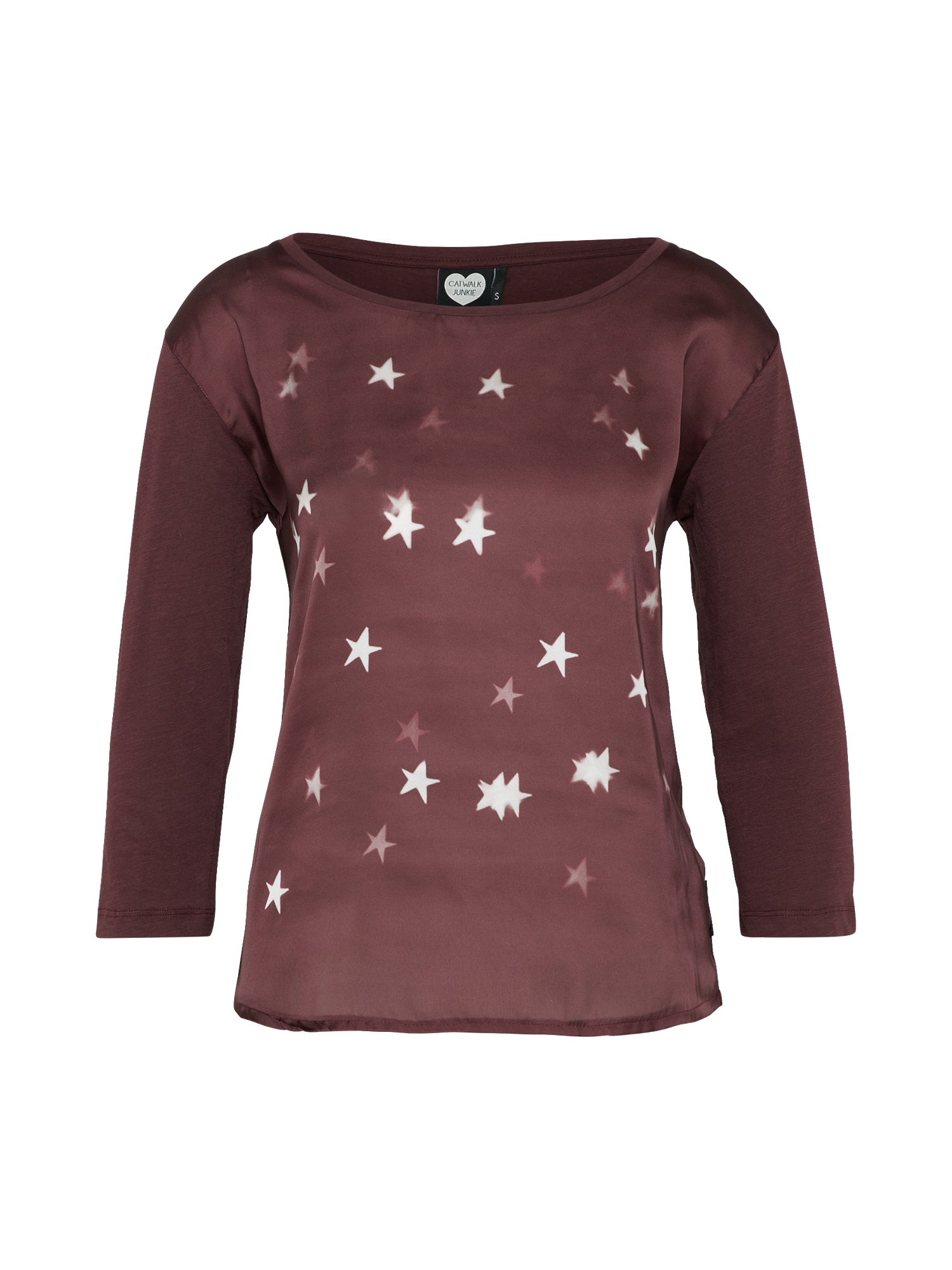Catwalk Junkie Dames Shirt Stars Bourgogne catwalk junkie kopen in de aanbieding