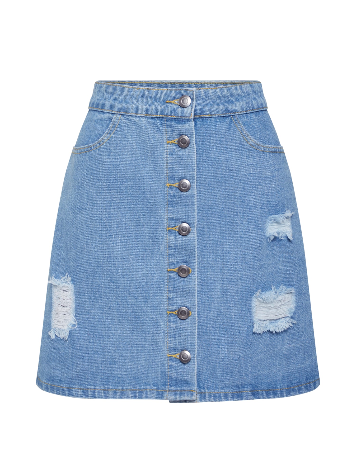 Boohoo Dames Rok Blauw Denim boohoo kopen in de aanbieding