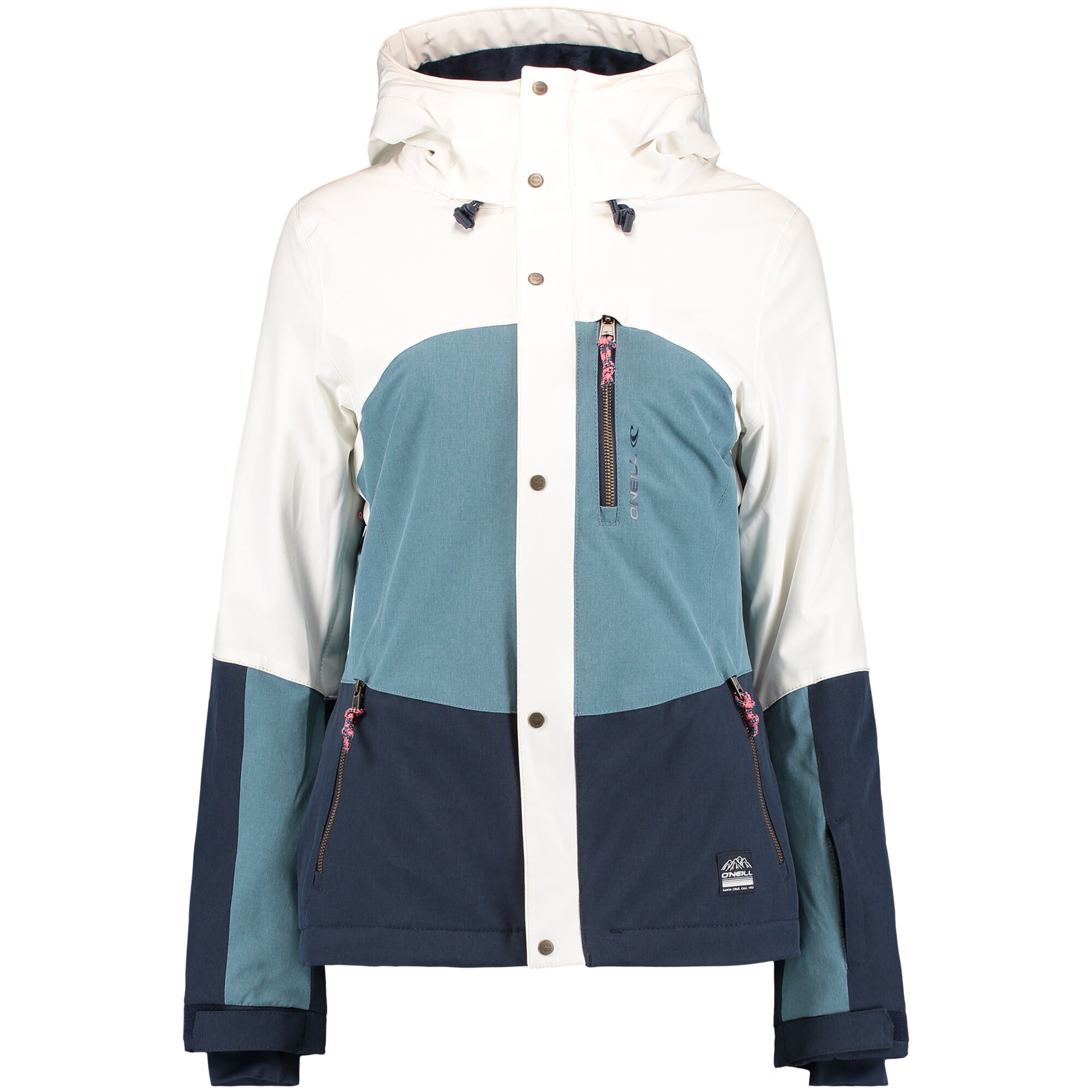 Oneill Dames Sportjas Pw Coral Blauw Donkerblauw Wit oneill kopen in de aanbieding