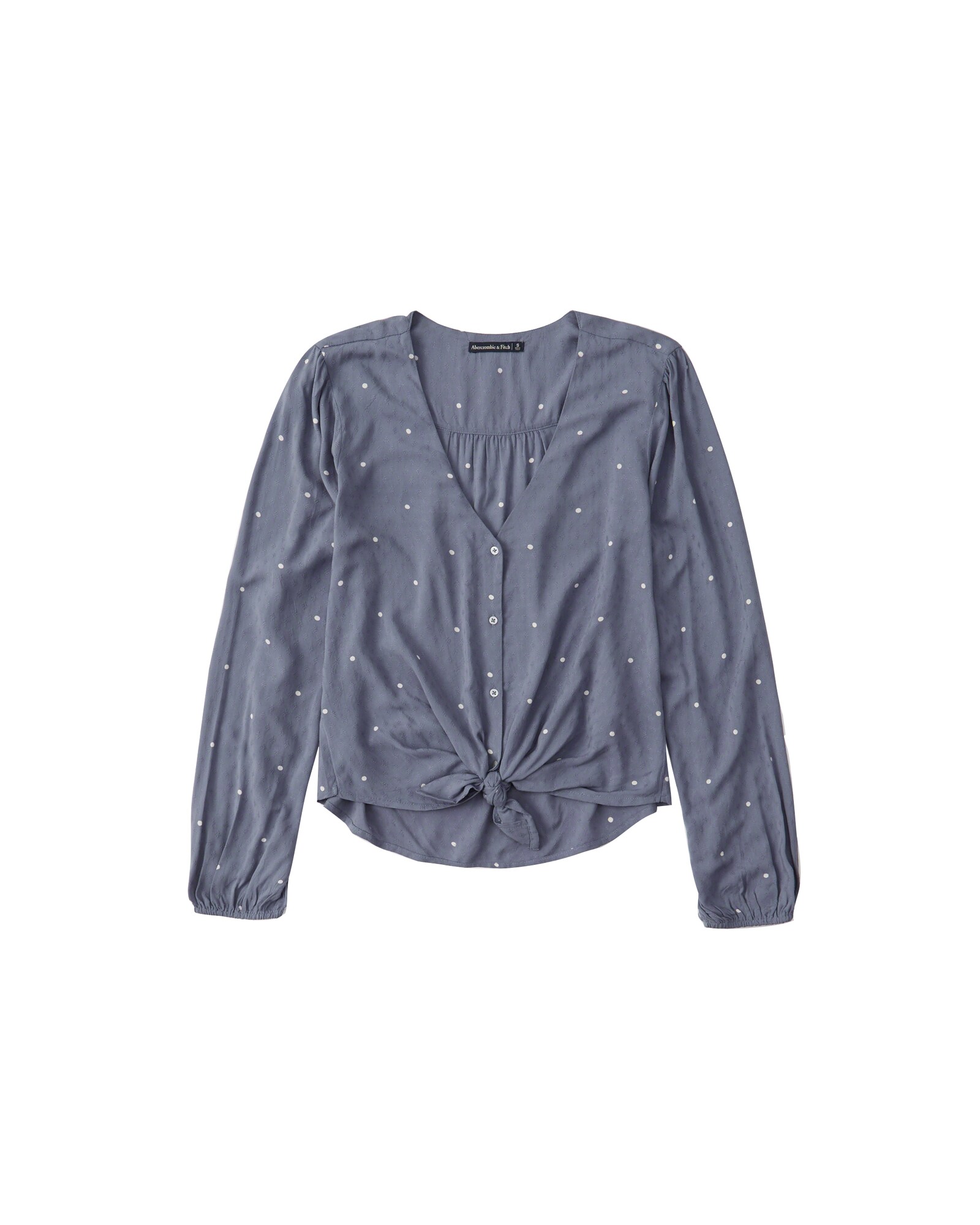 Abercrombie Fitch Dames Blouse Hf Flutter Sleeve Hemelsblauw abercrombie fitch kopen in de aanbieding