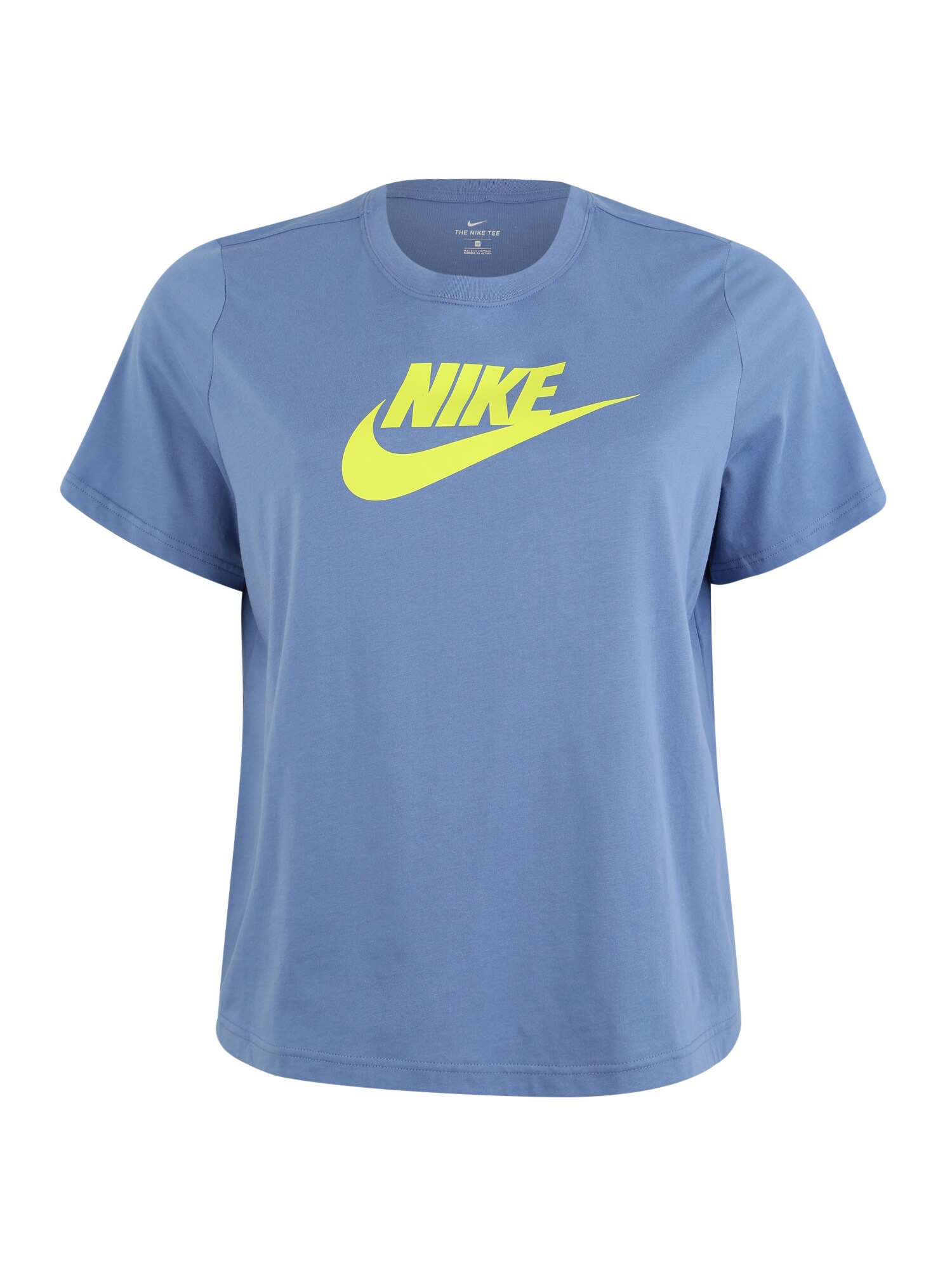 Nike Sportswear Dames Shirt Futura Blauw Geel nike kopen in de aanbieding