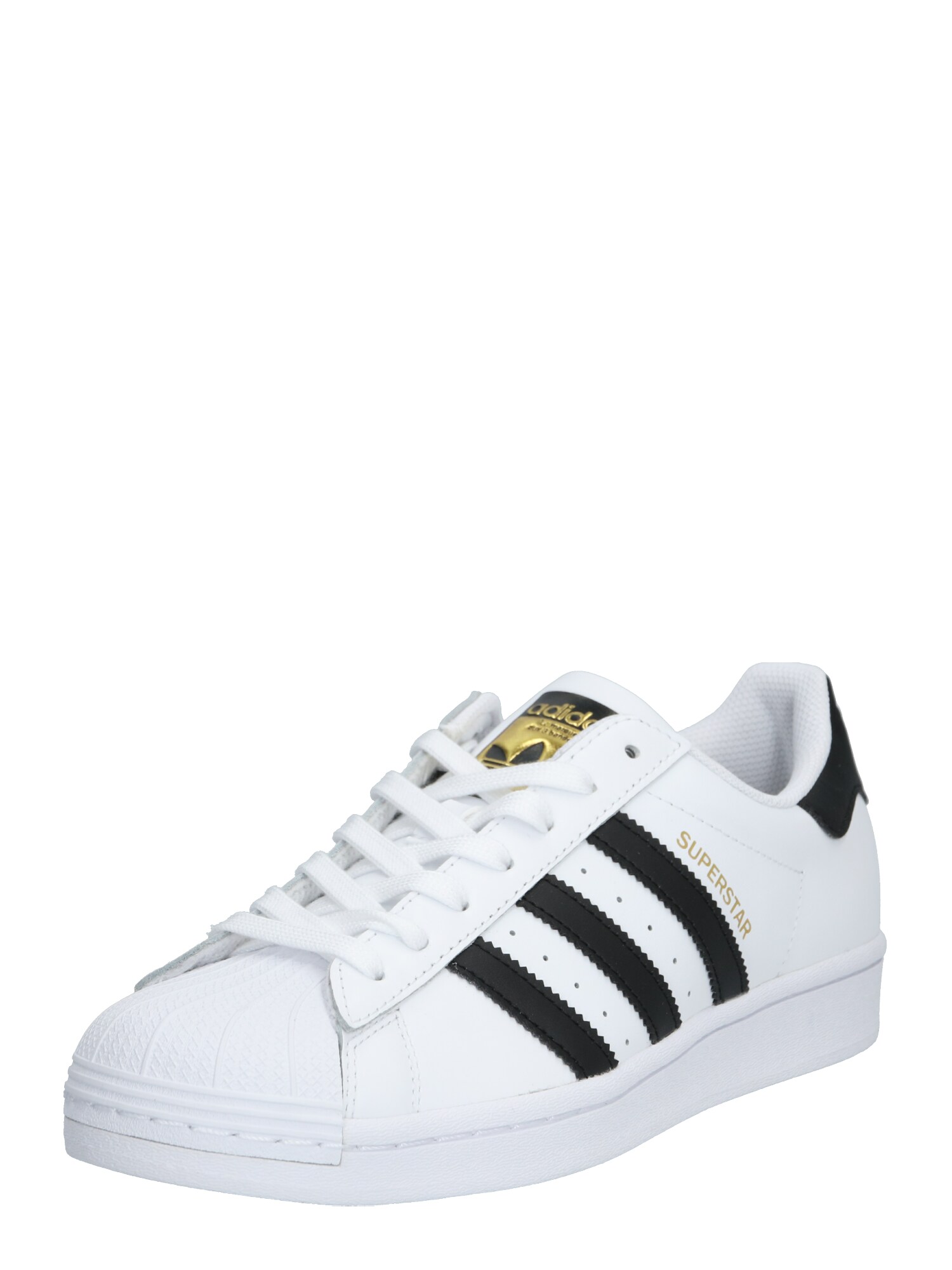 ADIDAS ORIGINALS Sportbačiai be auliuko 'SUPERSTAR'  juoda / balta / auksas