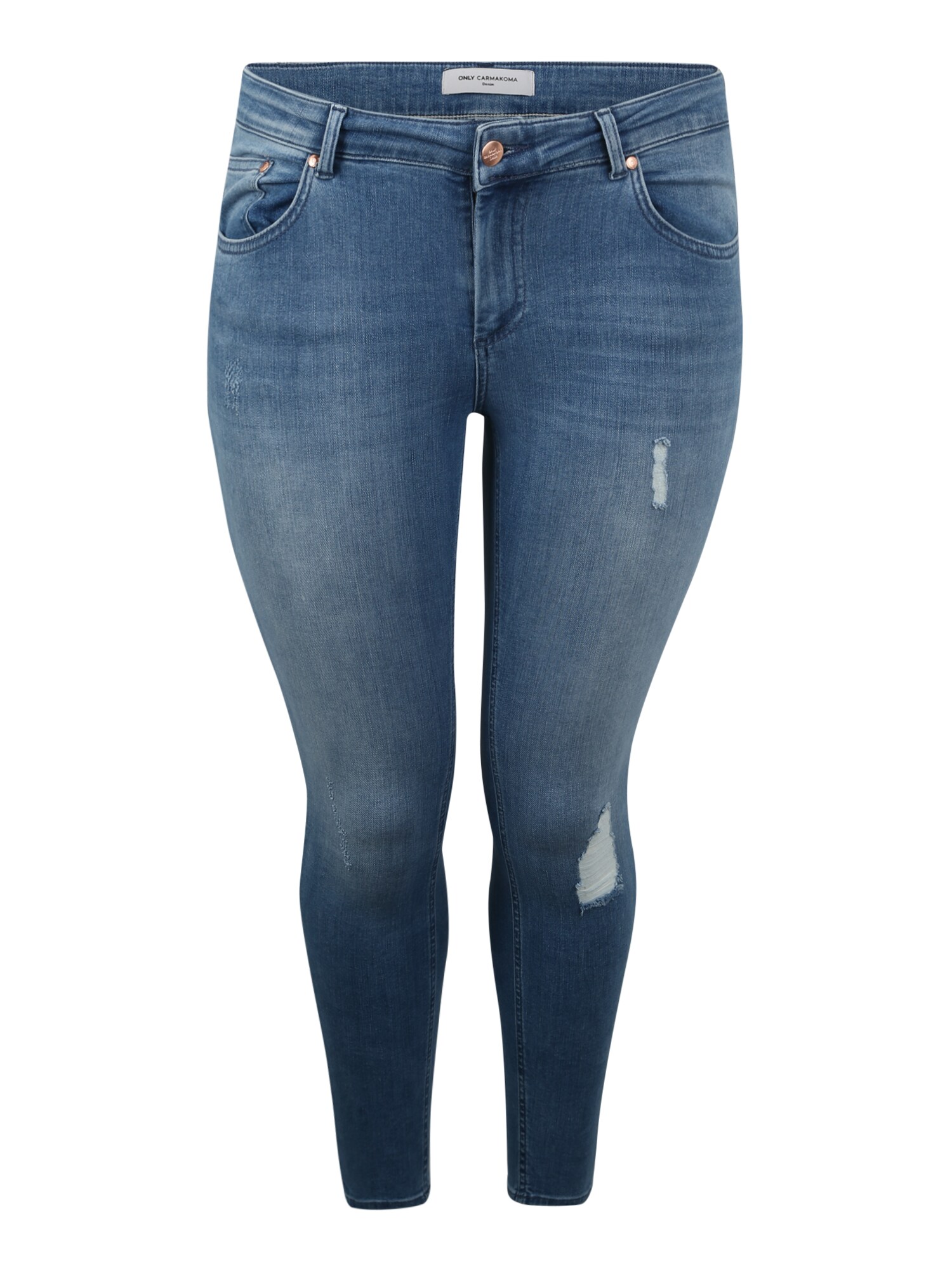 Only Carmakoma Dames Jeans Carwilly Blauw Denim only carmakoma kopen in de aanbieding