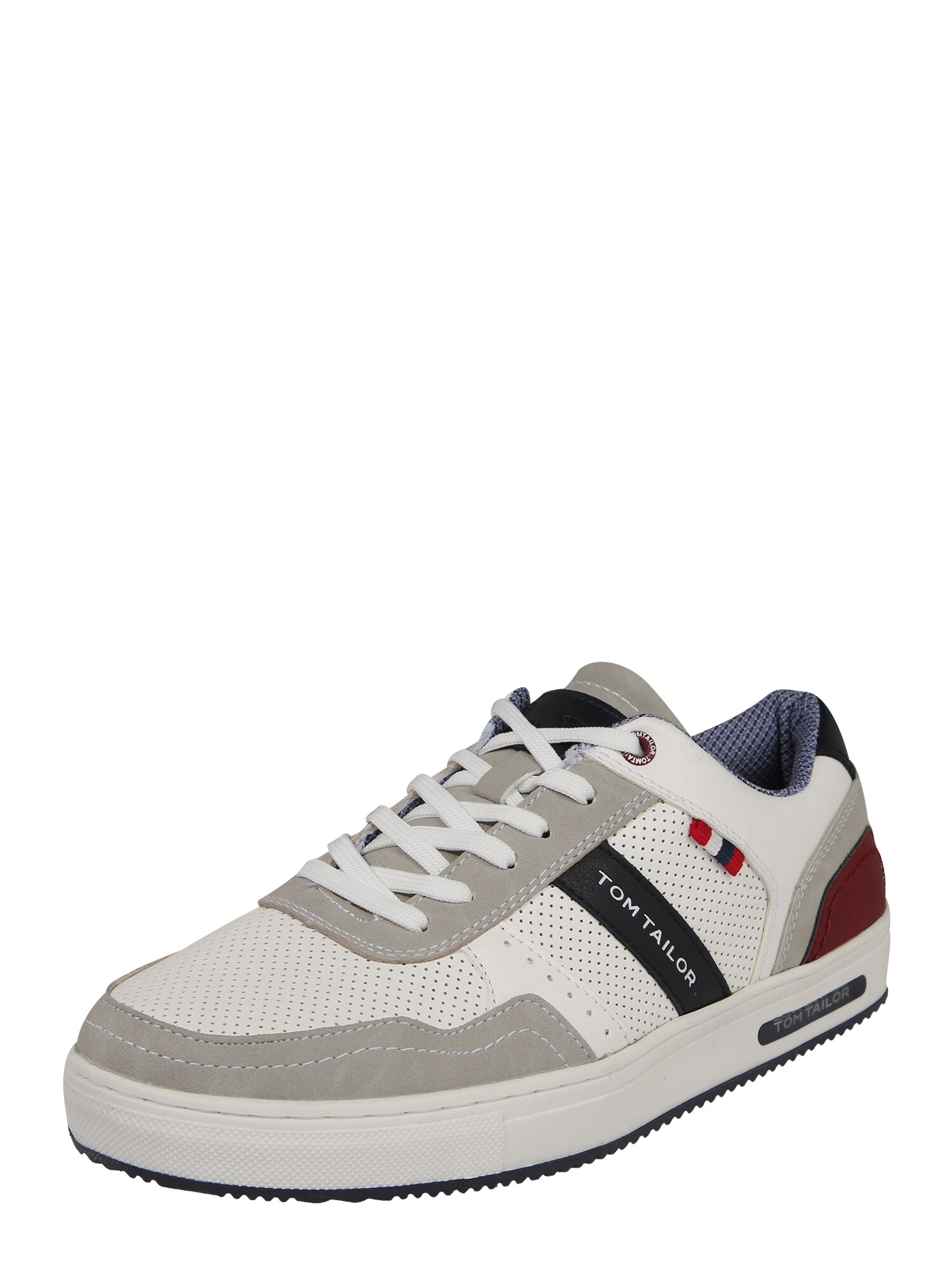 TOM TAILOR Sneaker rot / hellgrau / weiß / schwarz