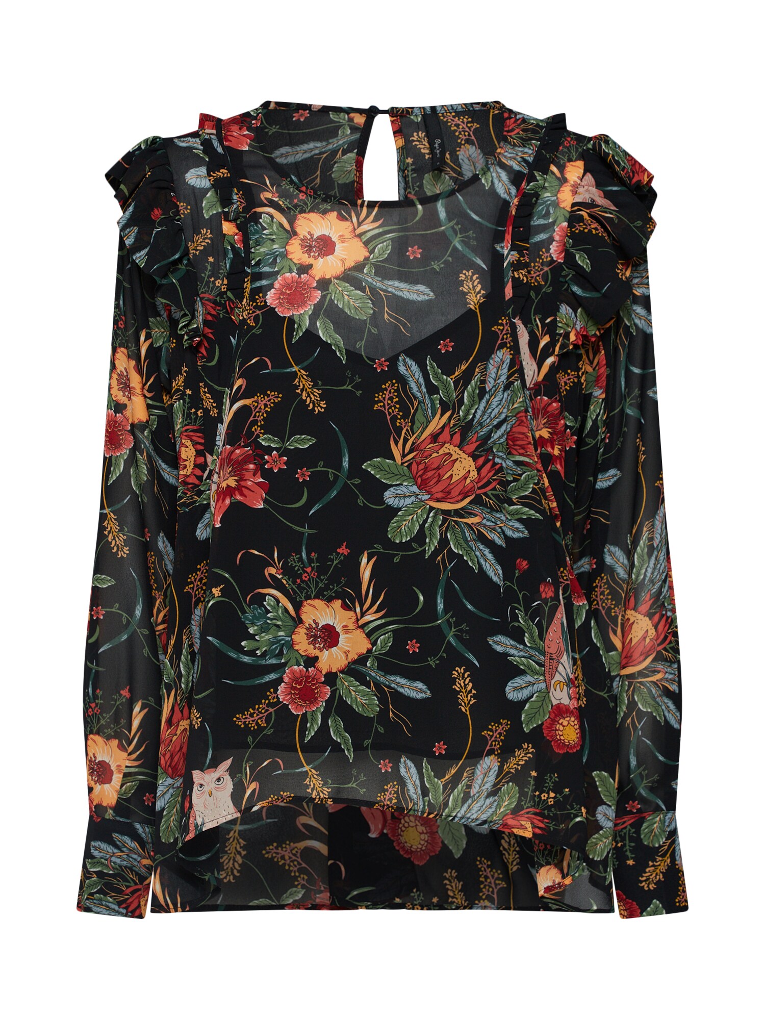 Pepe Jeans Dames Blouse Gala Zwart pepe jeans kopen in de aanbieding