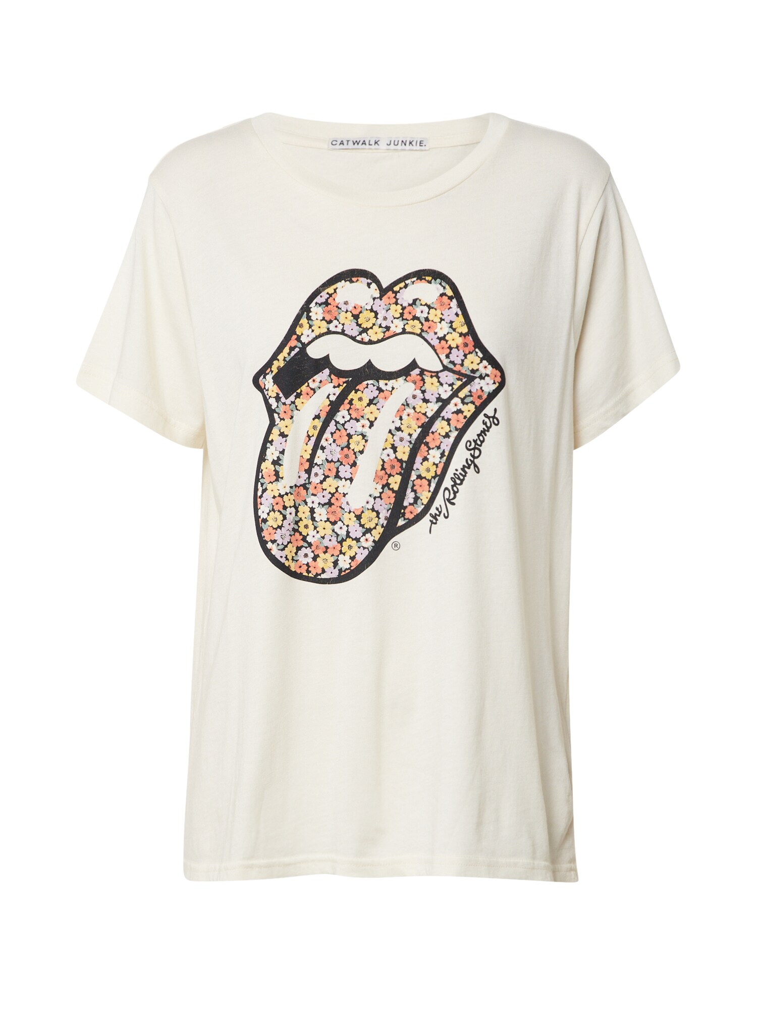 CATWALK JUNKIE Marškinėliai 'Rolling Stones Paloma'  balta / mišrios spalvos