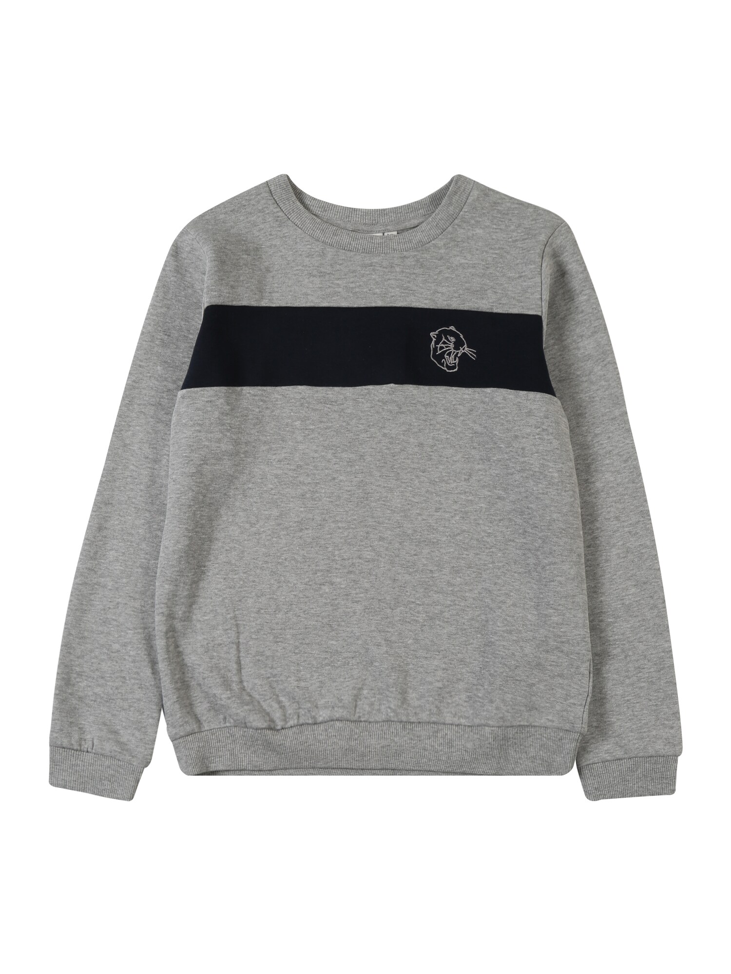 Name It Jongens Sweatshirt Van Grijs Gemeleerd Zwart name it kopen in de aanbieding