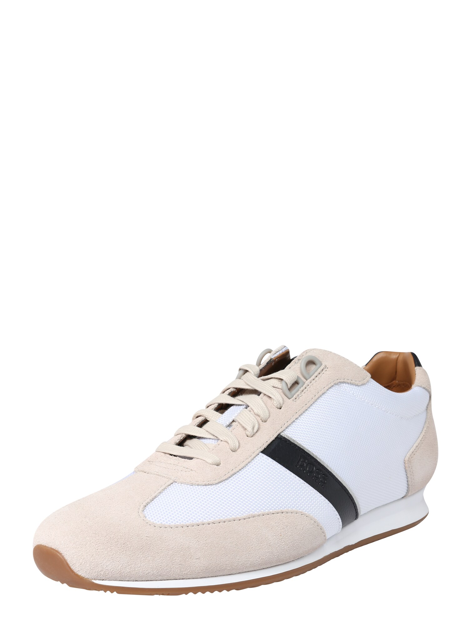 Boss Heren Sneakers Laag Orland Creme Wit boss kopen in de aanbieding