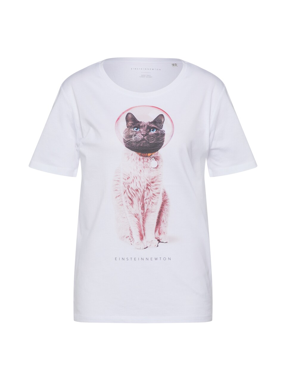T-shirt 'Astro Cat' grå / gammalrosa