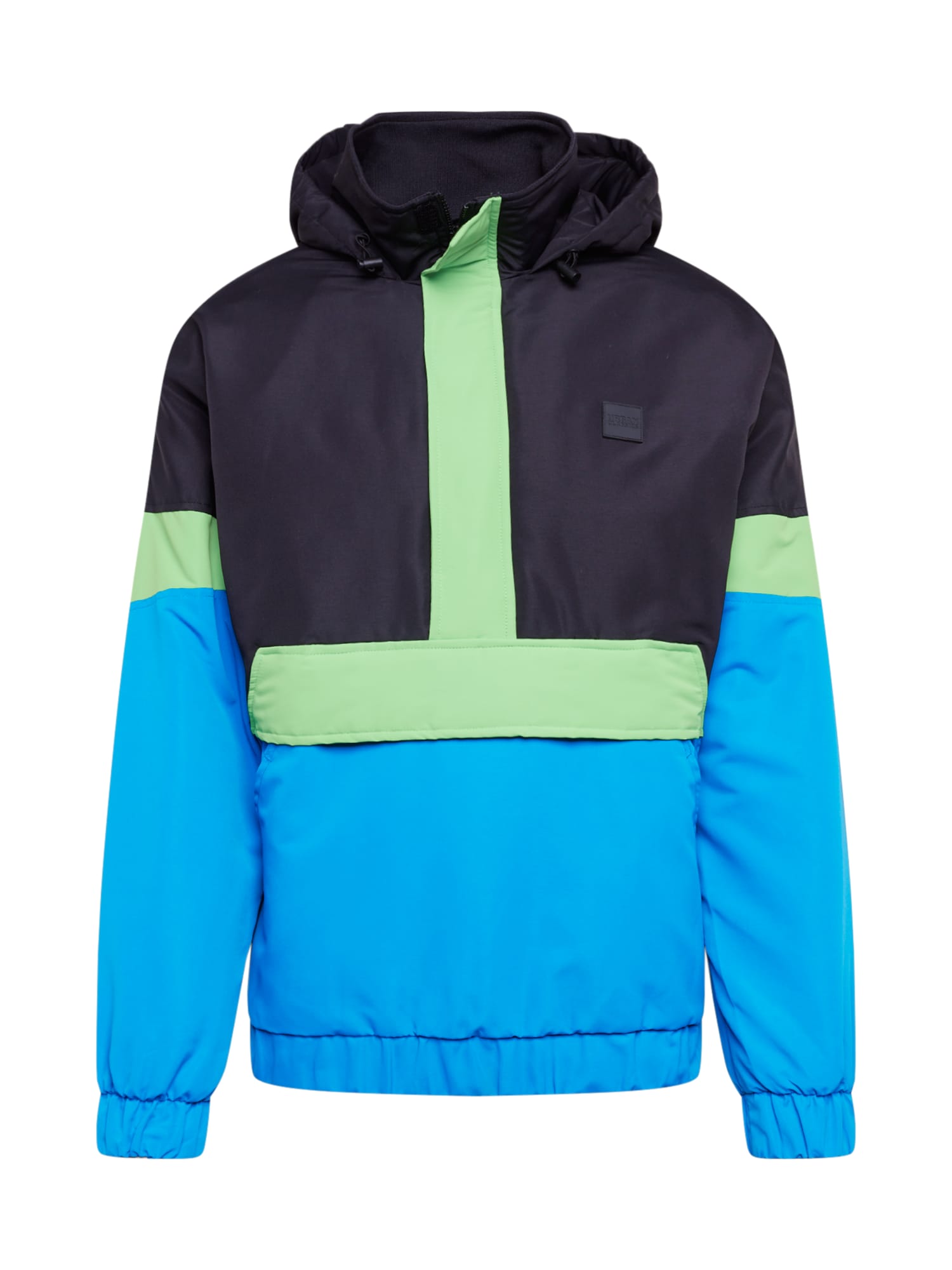 Urban Classics Demisezoninė striukė  neoninė žalia / juoda / vandens spalva