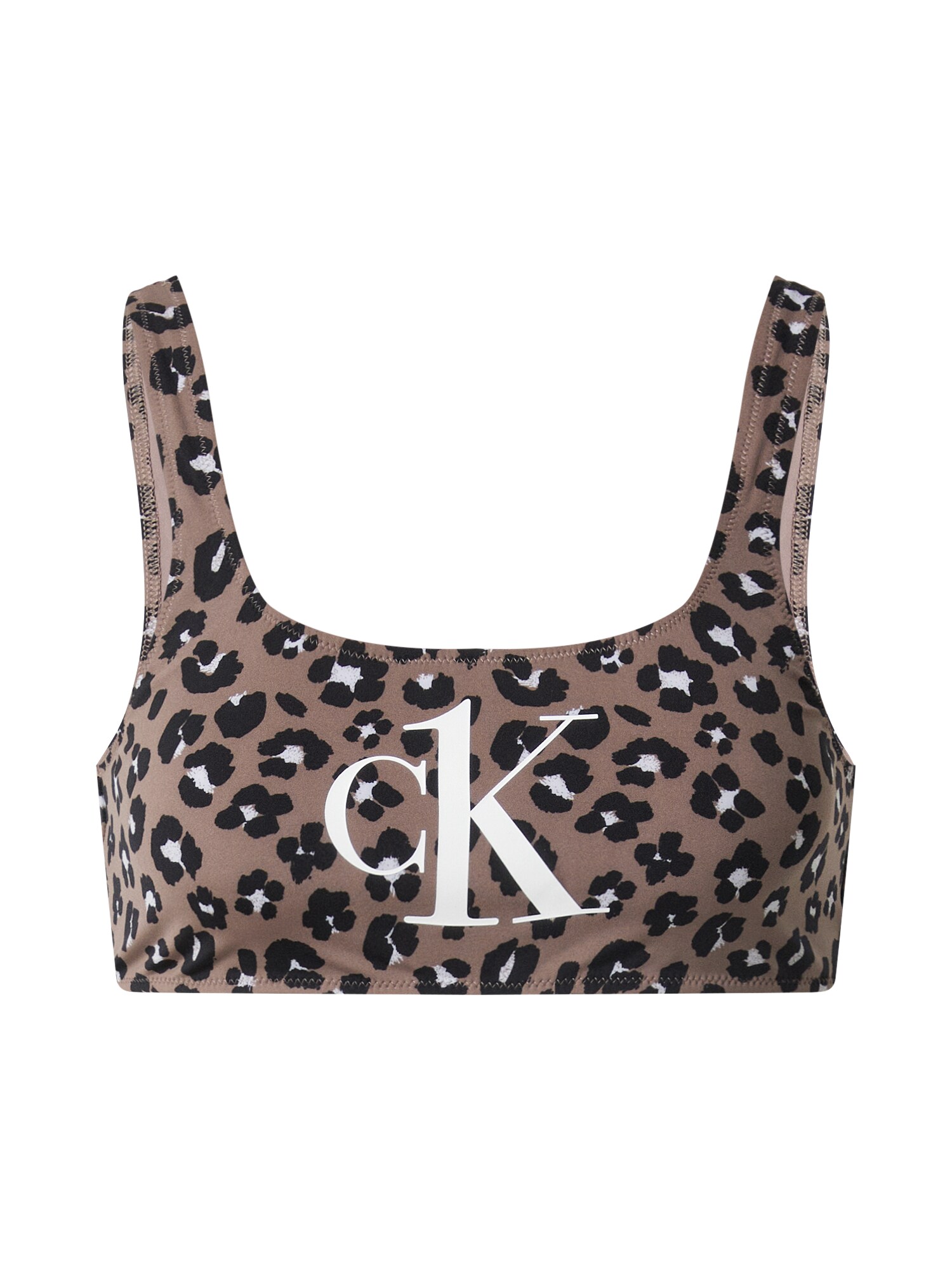 Calvin Klein Swimwear Bikinio viršutinė dalis  juoda / šviesiai ruda