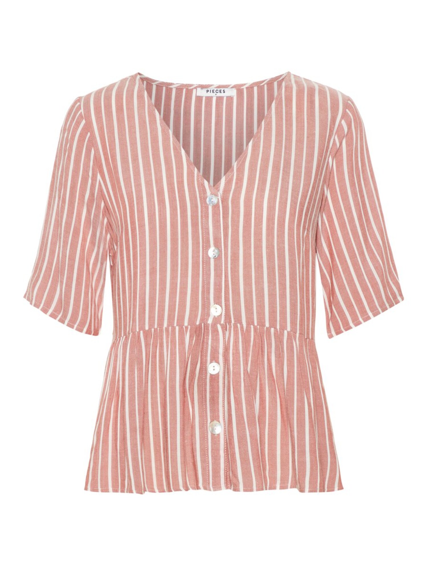 Pieces Dames Blouse Pastelrood Wit pieces kopen in de aanbieding