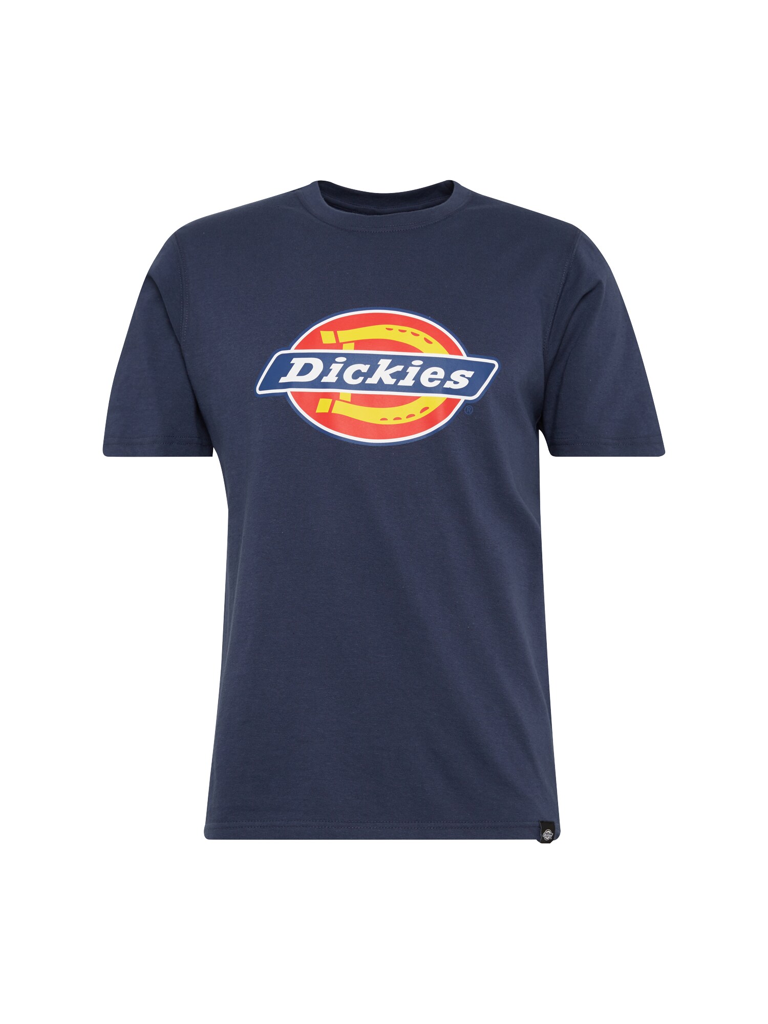 DICKIES Marškinėliai 'Horseshoe'  tamsiai mėlyna / dangaus žydra / auksas / ugnies raudona