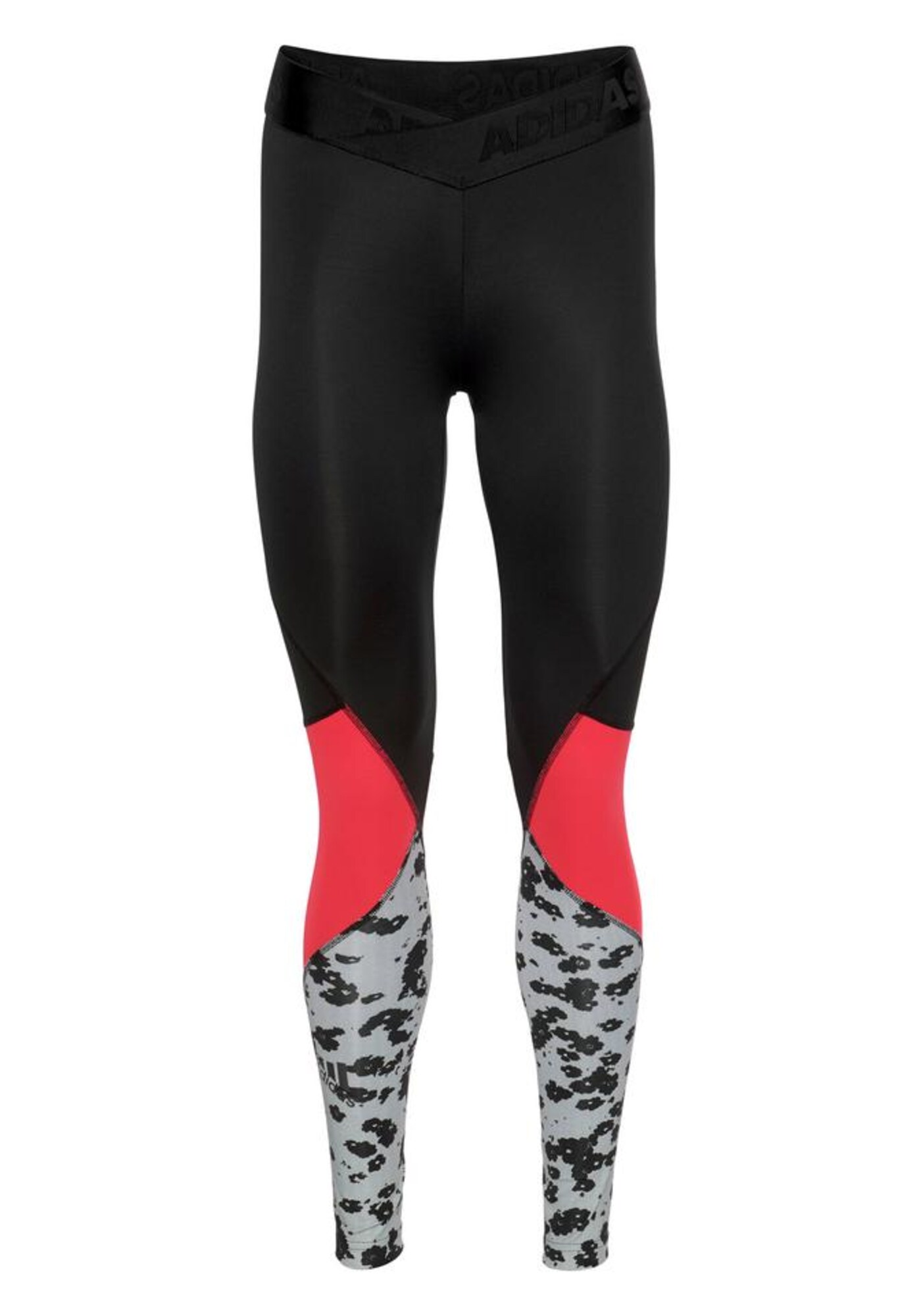 Adidas Performance Dames Sportbroek Alphaskin Sport Iteration Lichtrood Zwart Wit adidas performance kopen in de aanbieding
